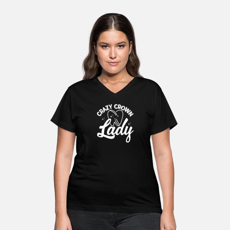 Crazy Crown Lady Teeth Doctor Dental Dentistry