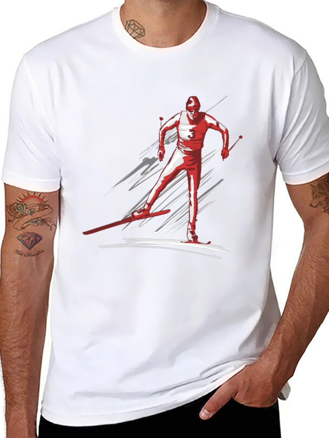 Cross Country Skier Graphic T-Shirt