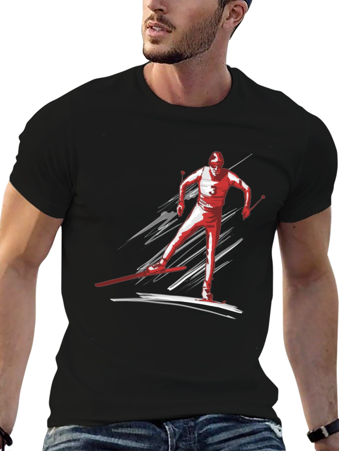Cross Country Skier Graphic T-Shirt