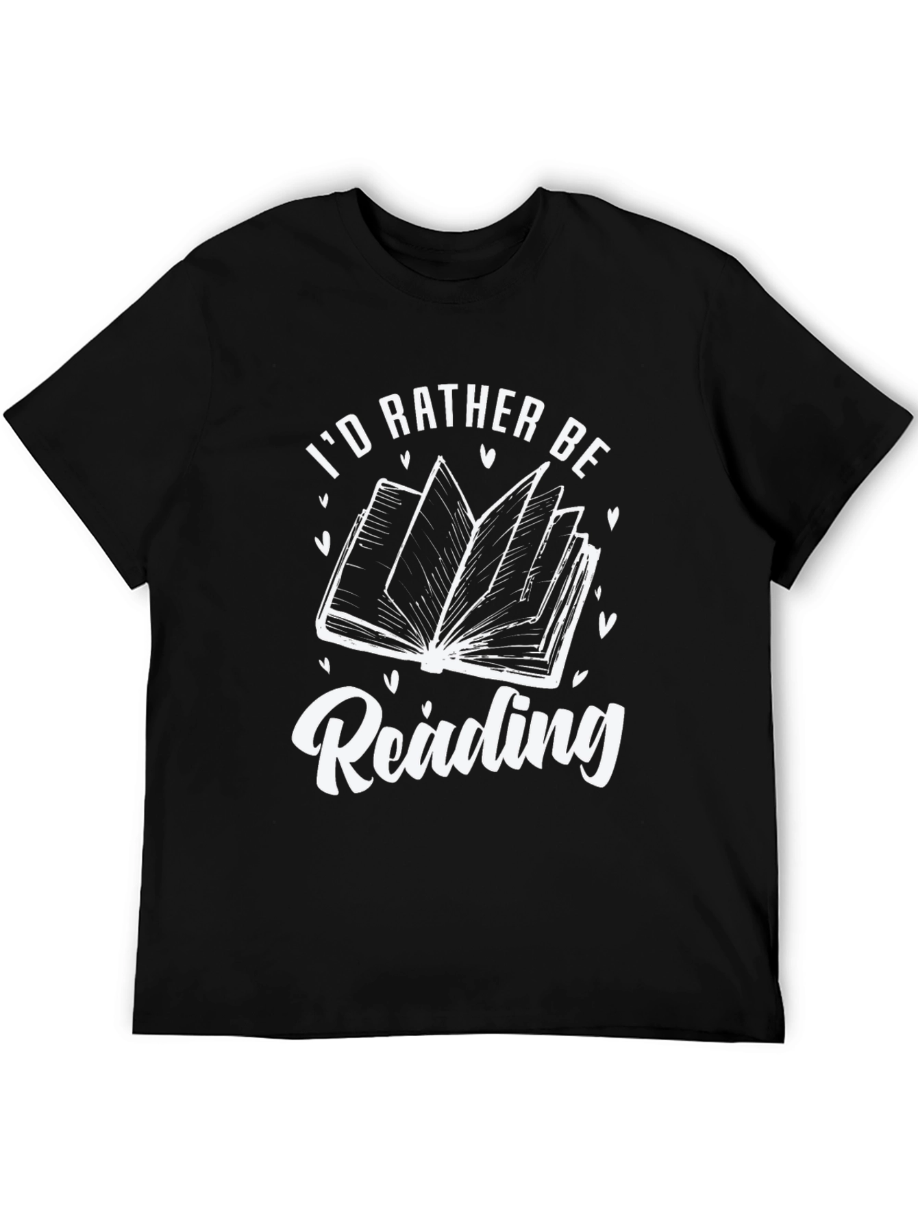 Id Rather Be Reading Black T-Shirt