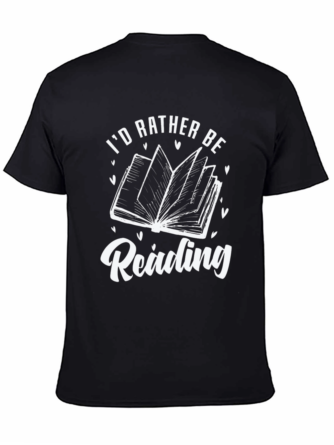 Id Rather Be Reading Black T-Shirt