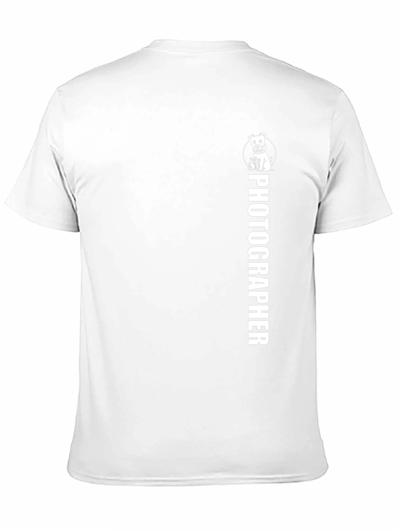 Photographer Dog Graphic Black T-Shirt