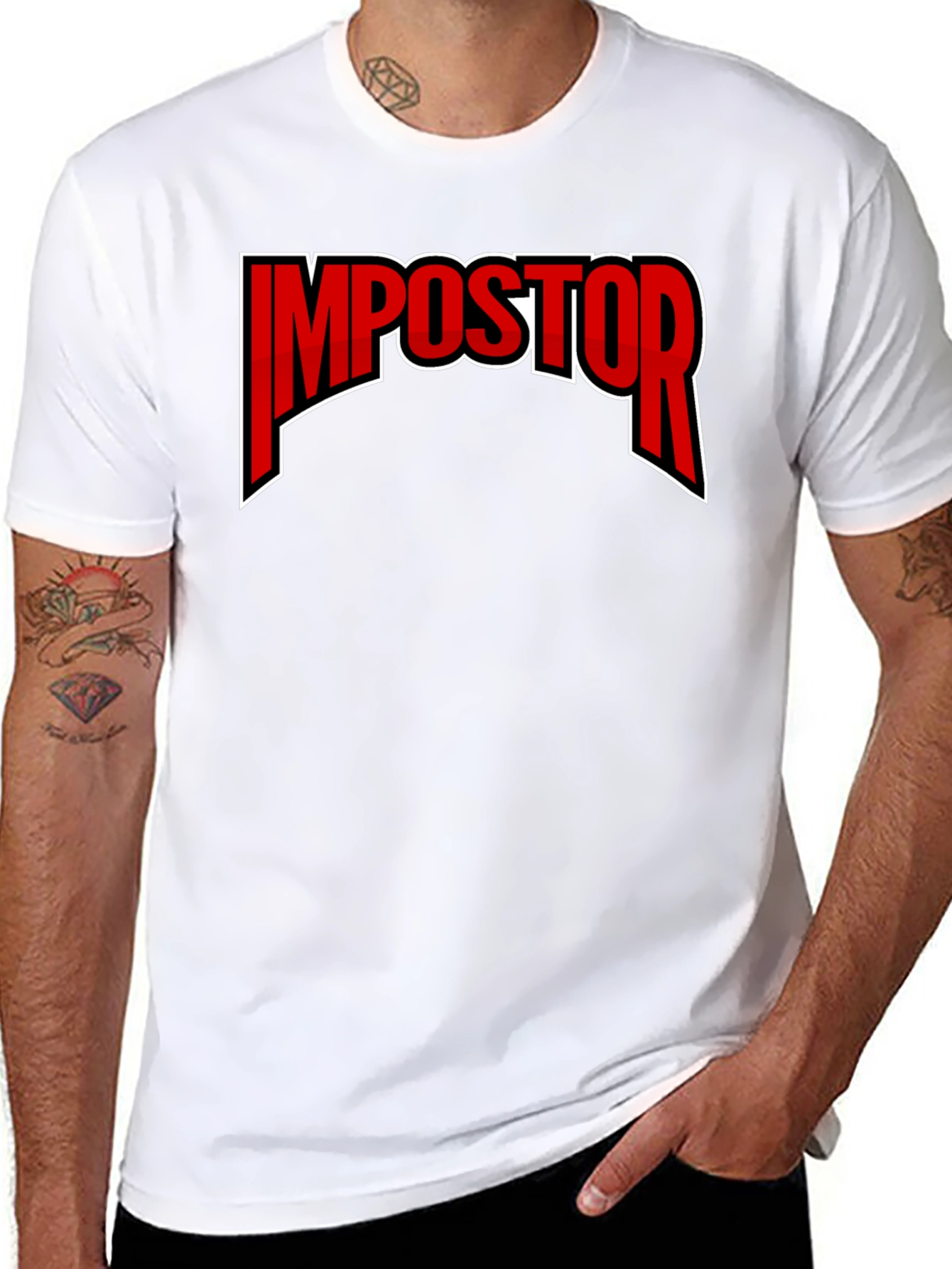 Impostor Graphic Print Crew Neck T-Shirt
