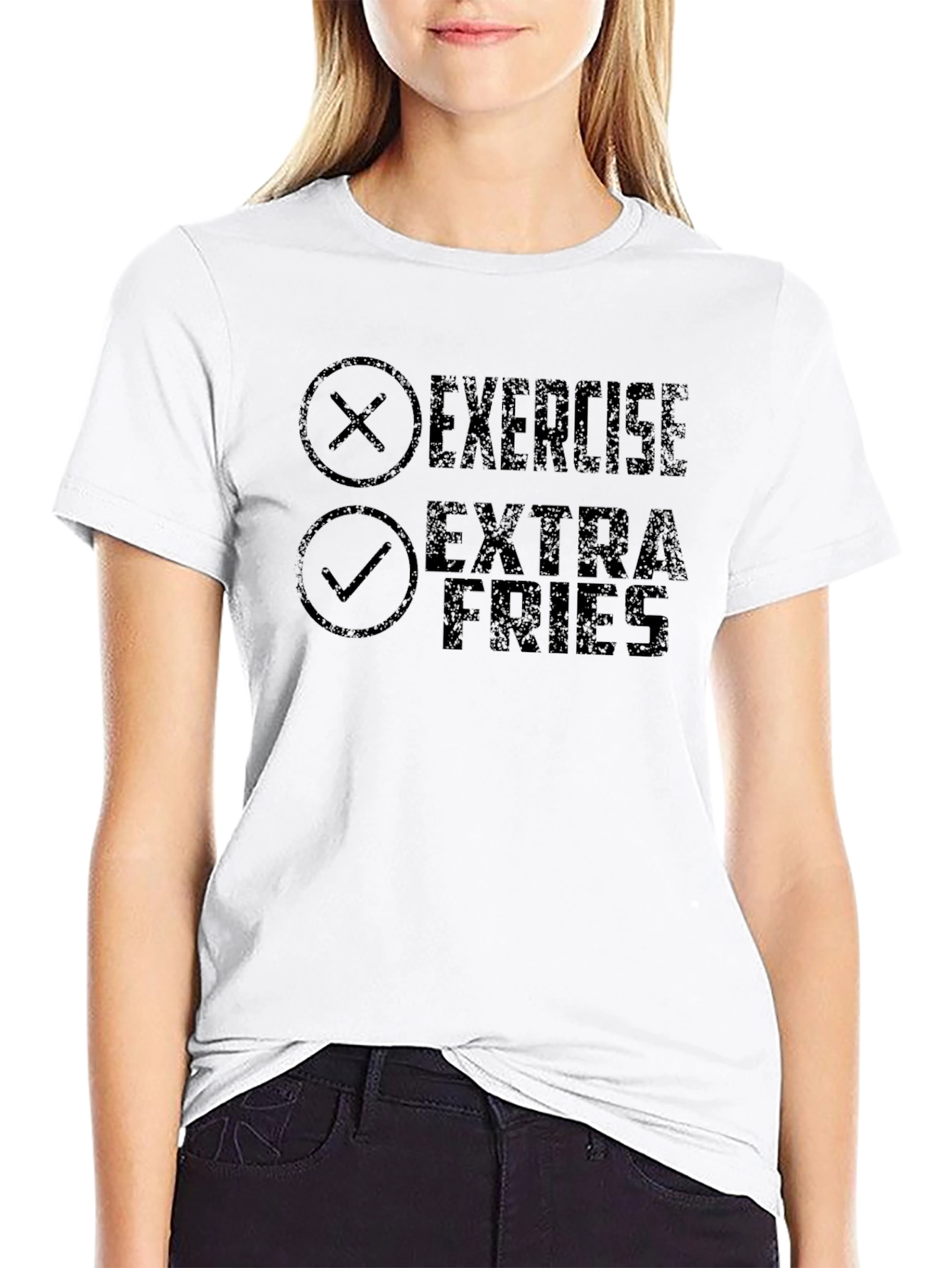 Exercise Extra Fries Graphic T-Shirt