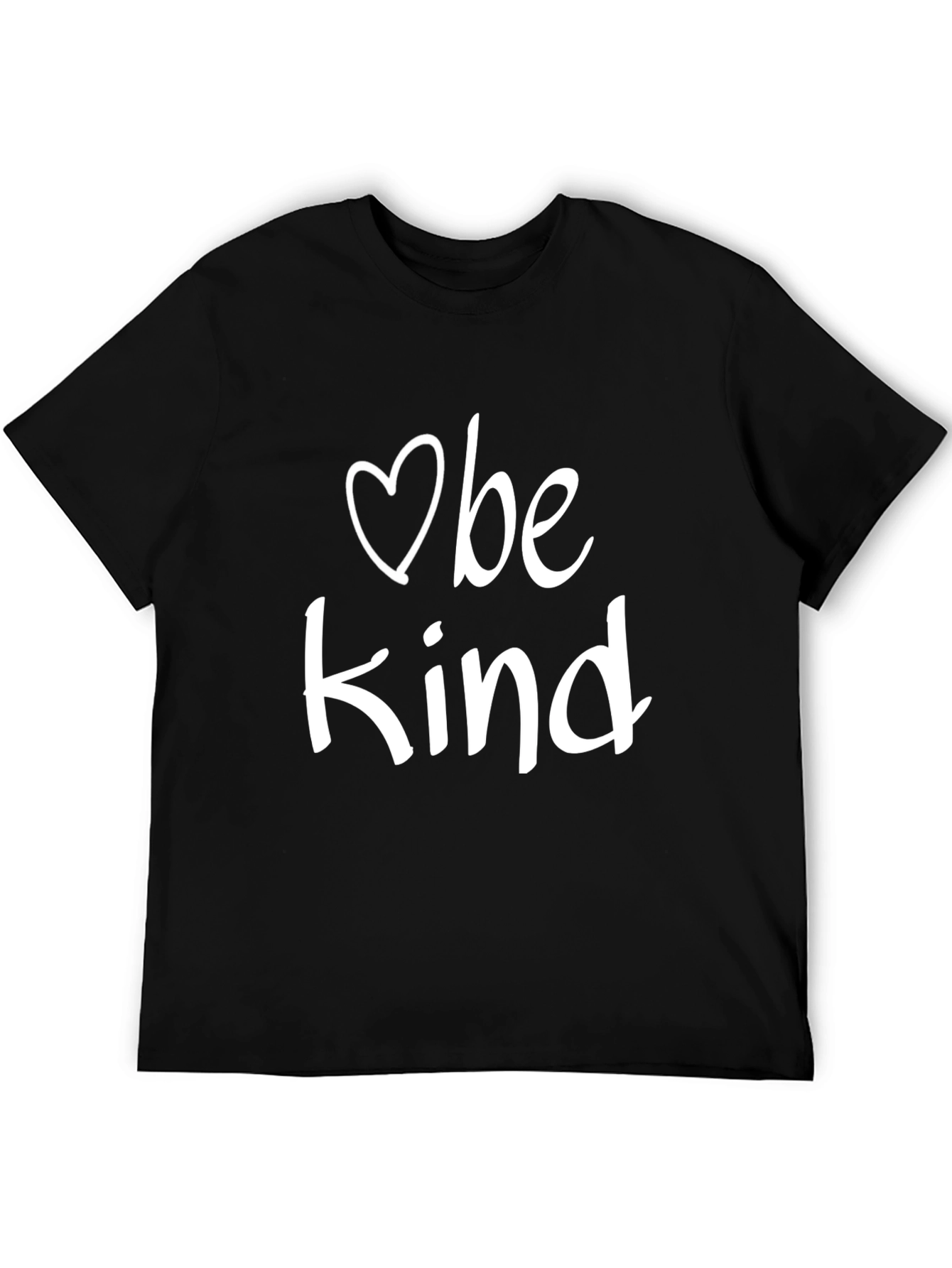 Be Kind Graphic Tee - Black Cotton Casual Shirt