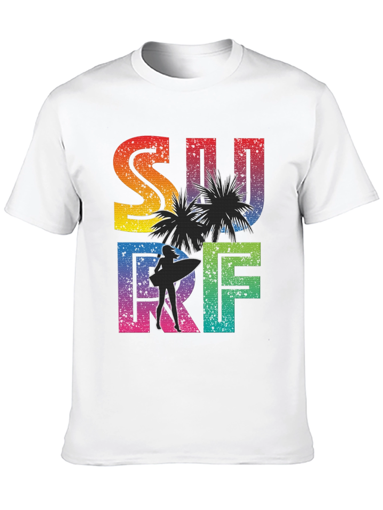 Colorful Surf Graphic T-Shirt