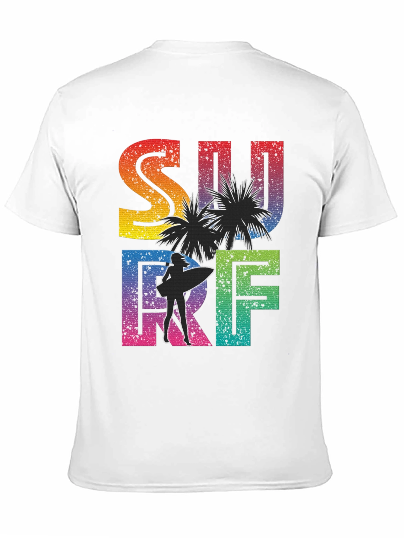 Colorful Surf Graphic T-Shirt