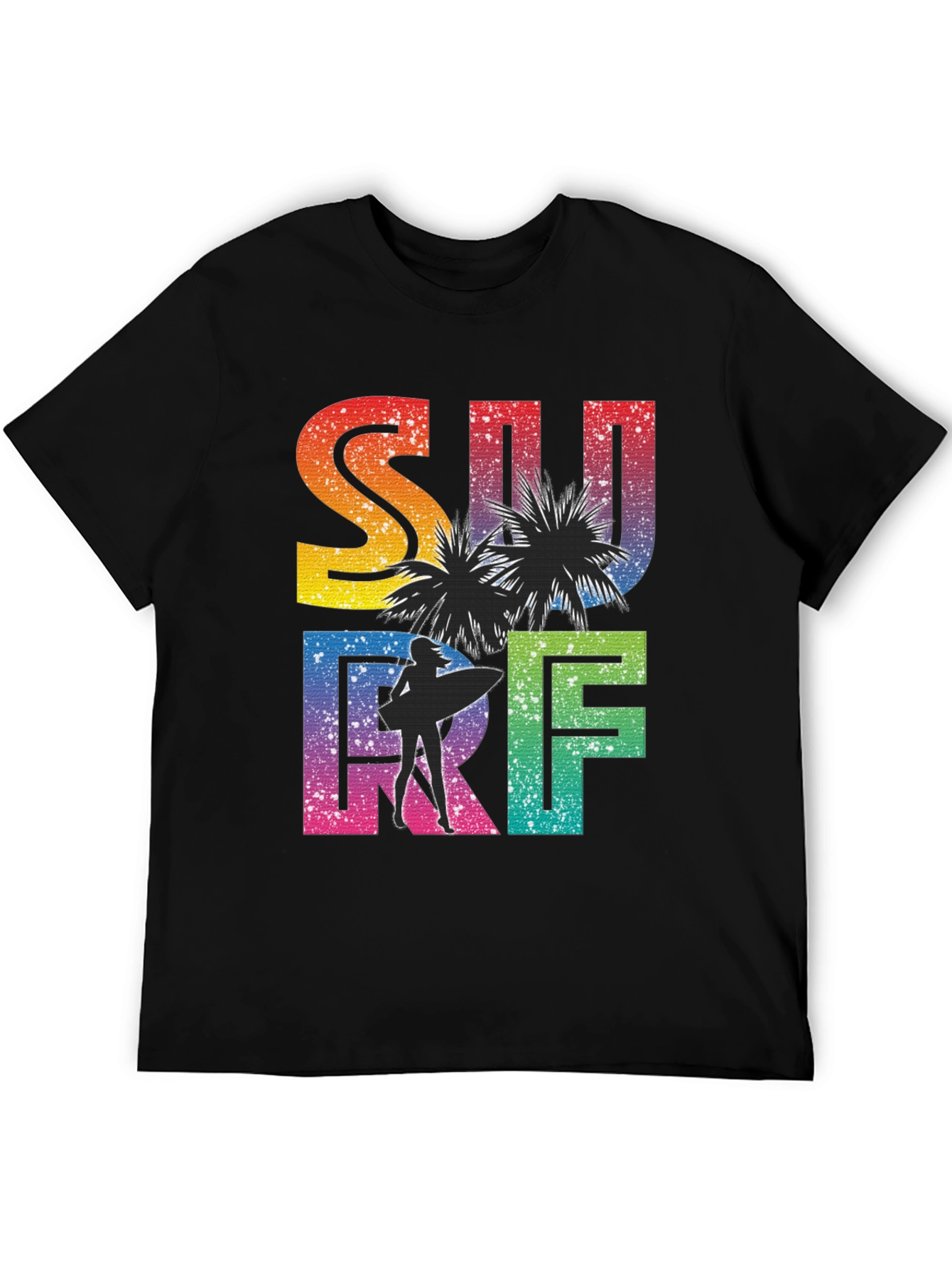 Colorful Surf Graphic T-Shirt