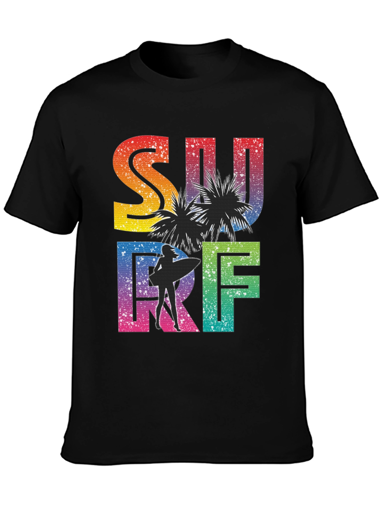 Colorful Surf Graphic T-Shirt