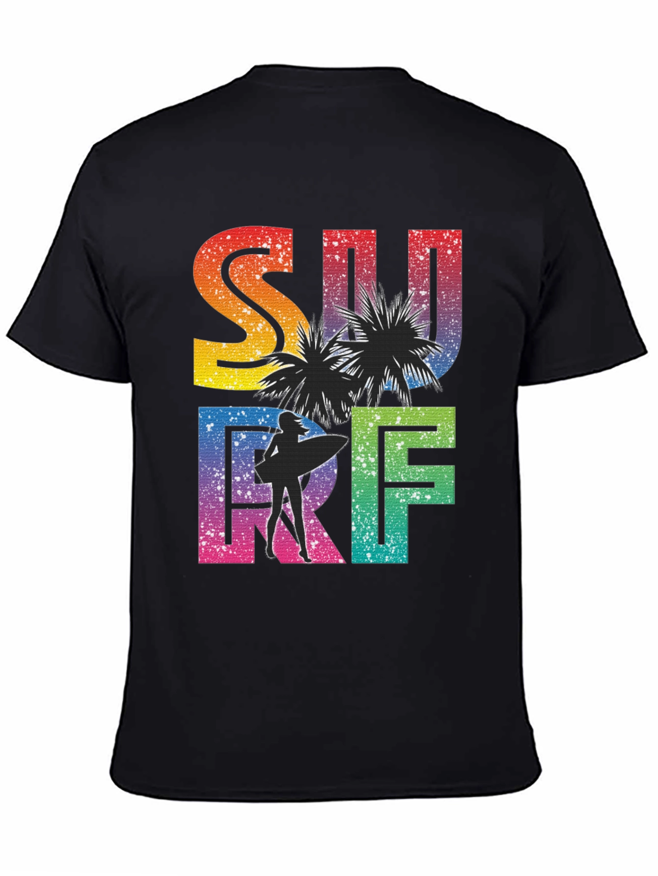 Colorful Surf Graphic T-Shirt