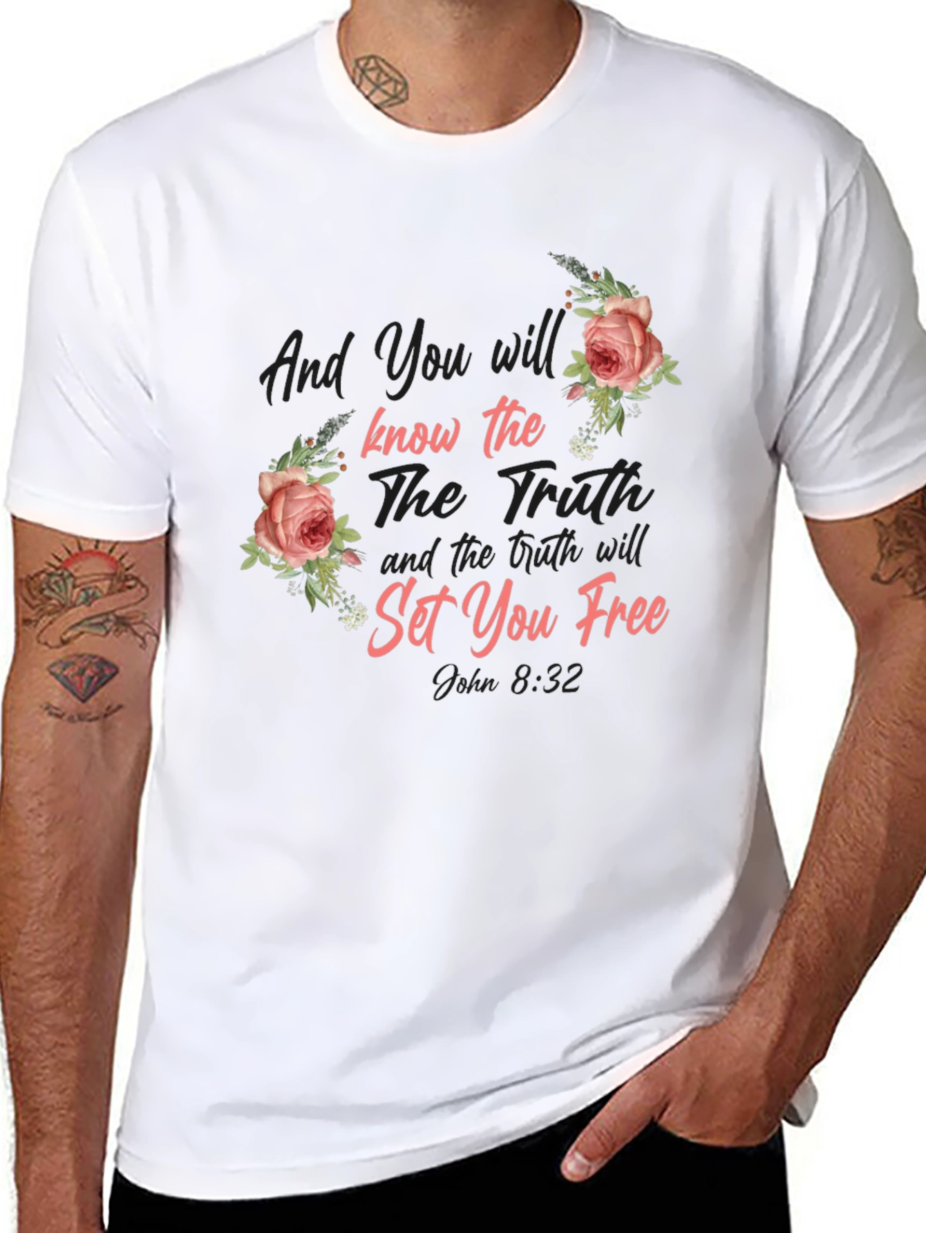 Floral Bible Verse Graphic Tee