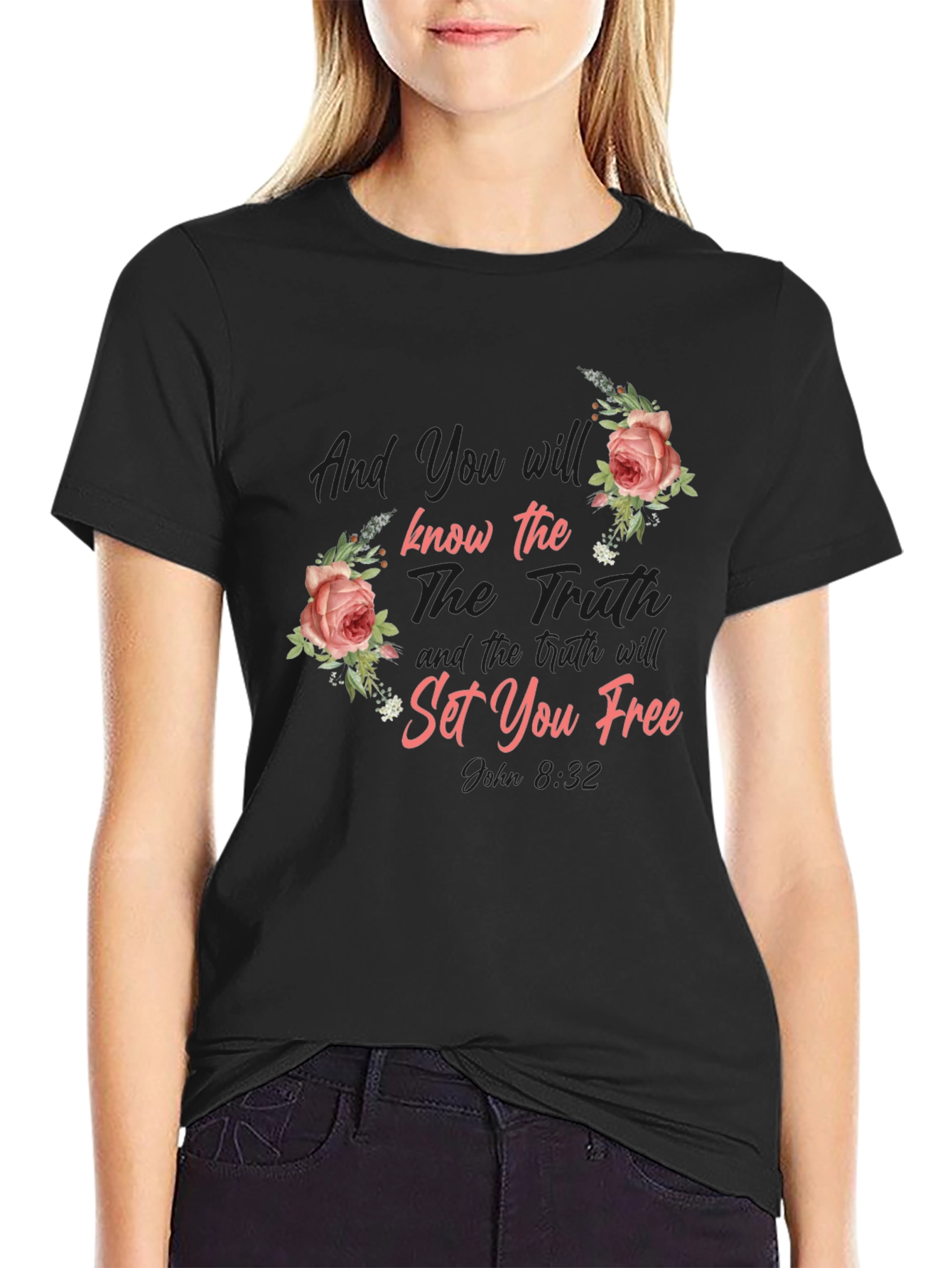 Floral Bible Verse Graphic Tee