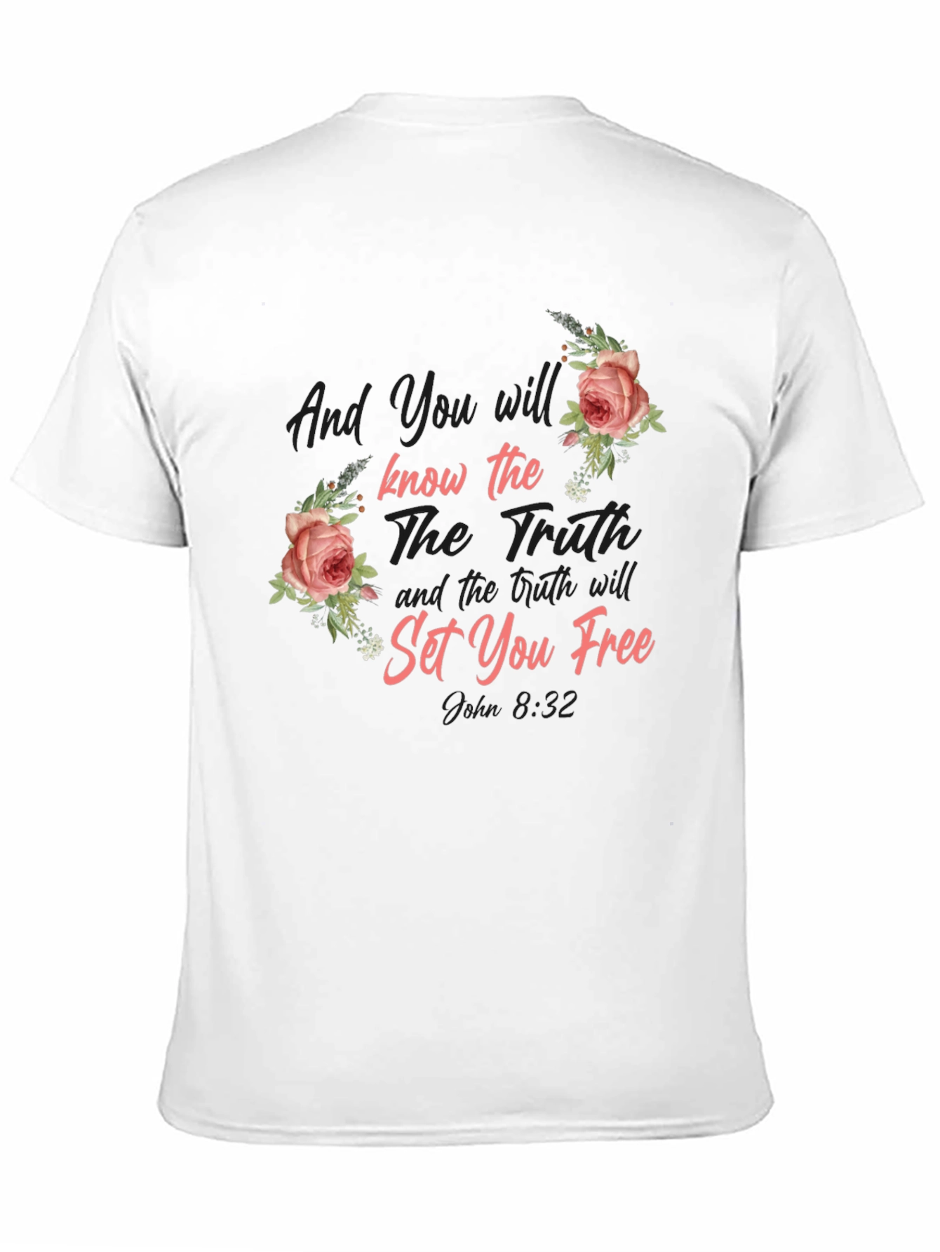 Floral Bible Verse Graphic Tee