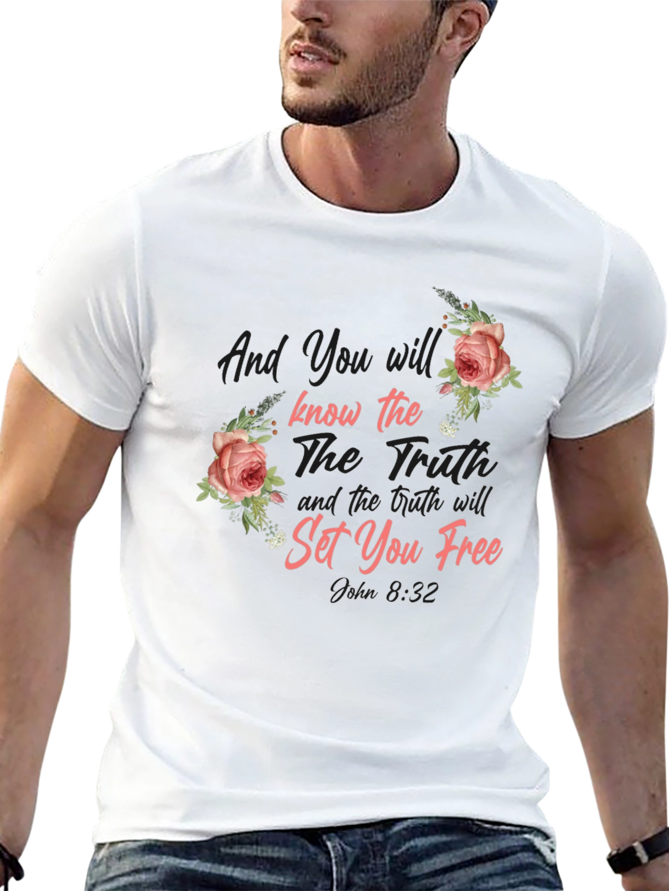 Floral Bible Verse Graphic Tee