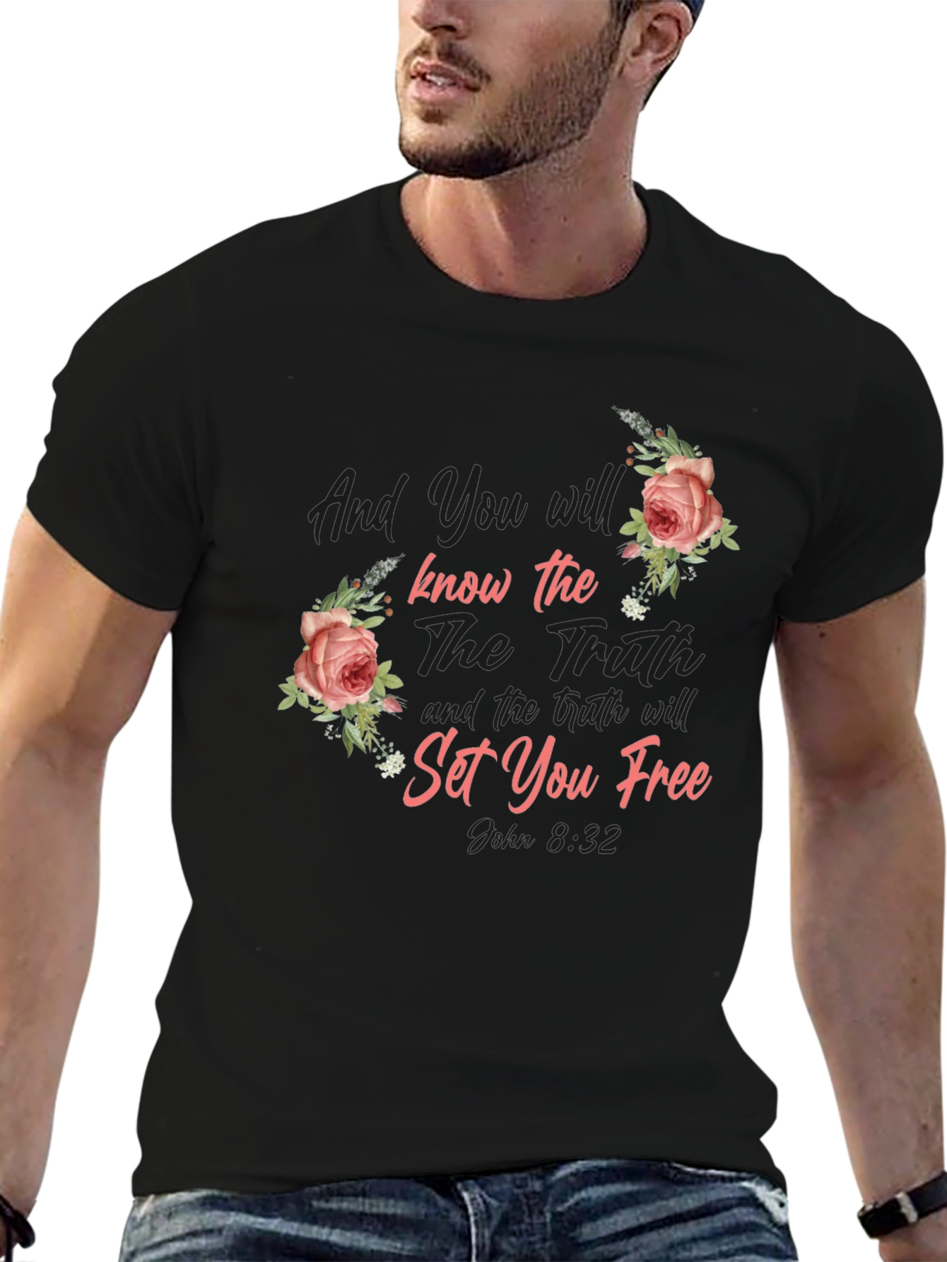Floral Bible Verse Graphic Tee