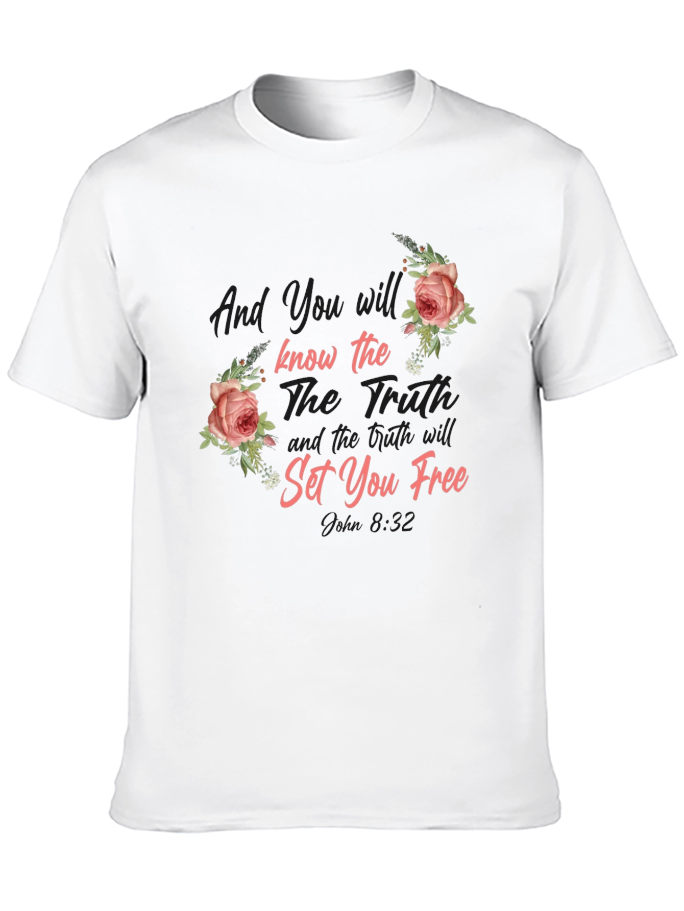 Floral Bible Verse Graphic Tee