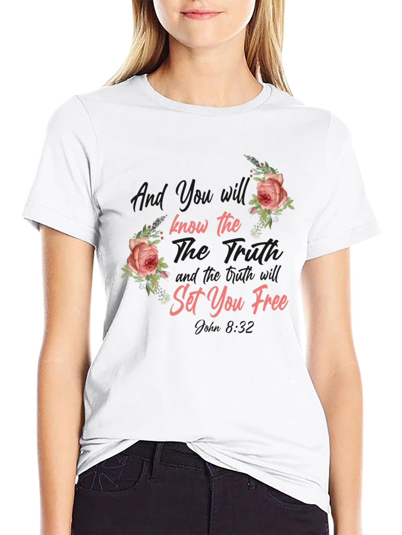 Floral Bible Verse Graphic Tee