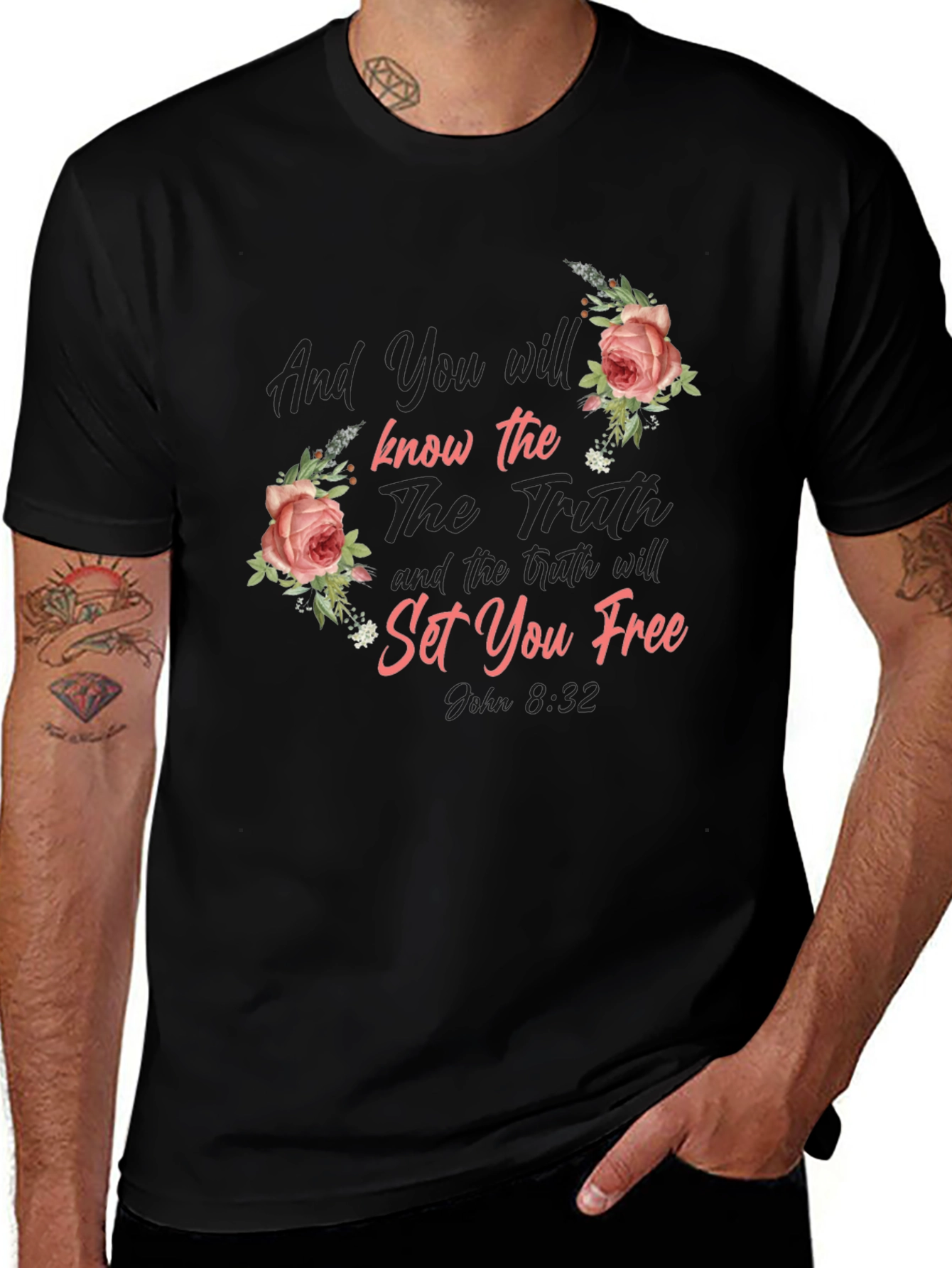 Floral Bible Verse Graphic Tee