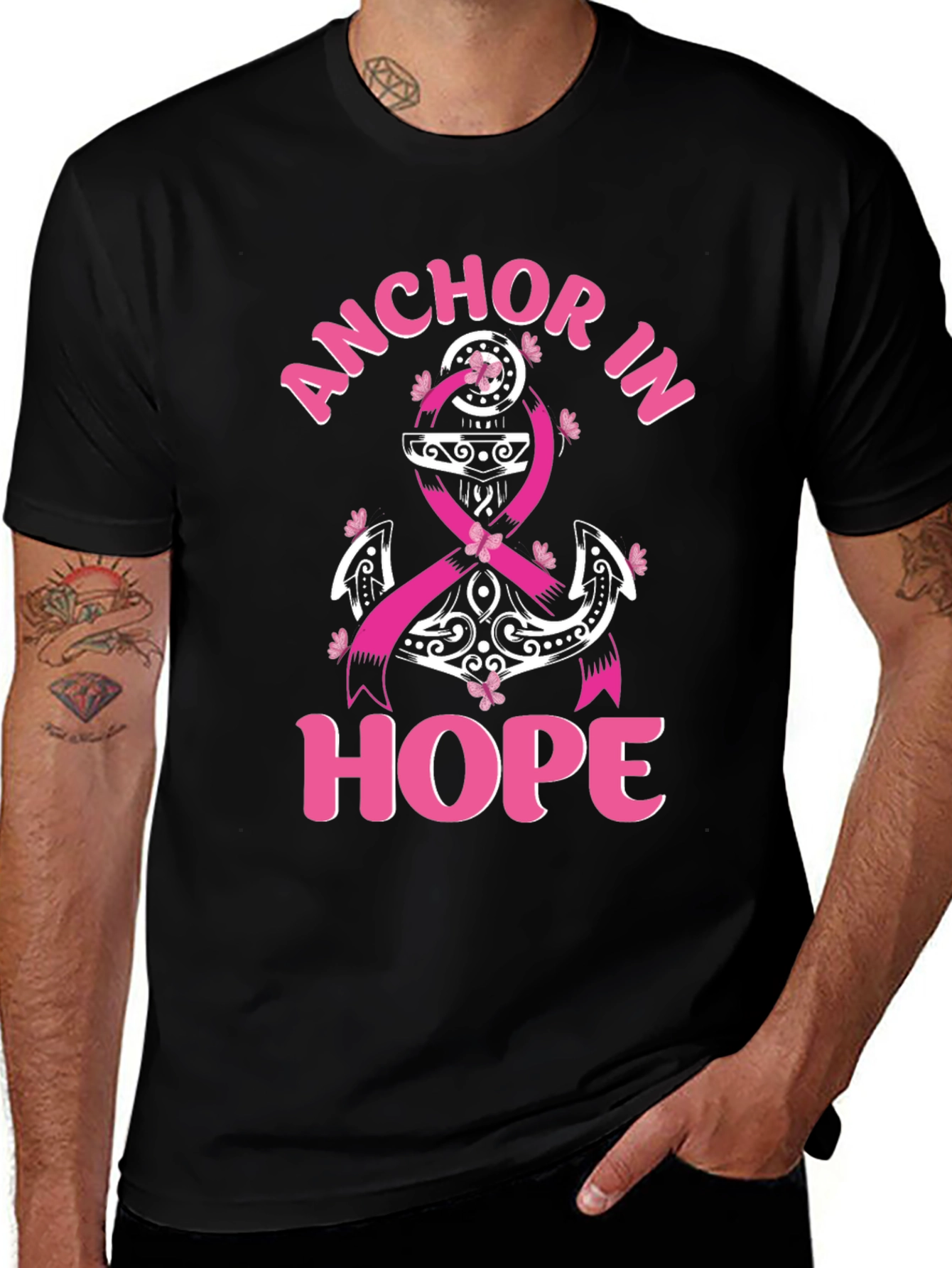 Anchor In Hope Breast Cancer Awareness Tee