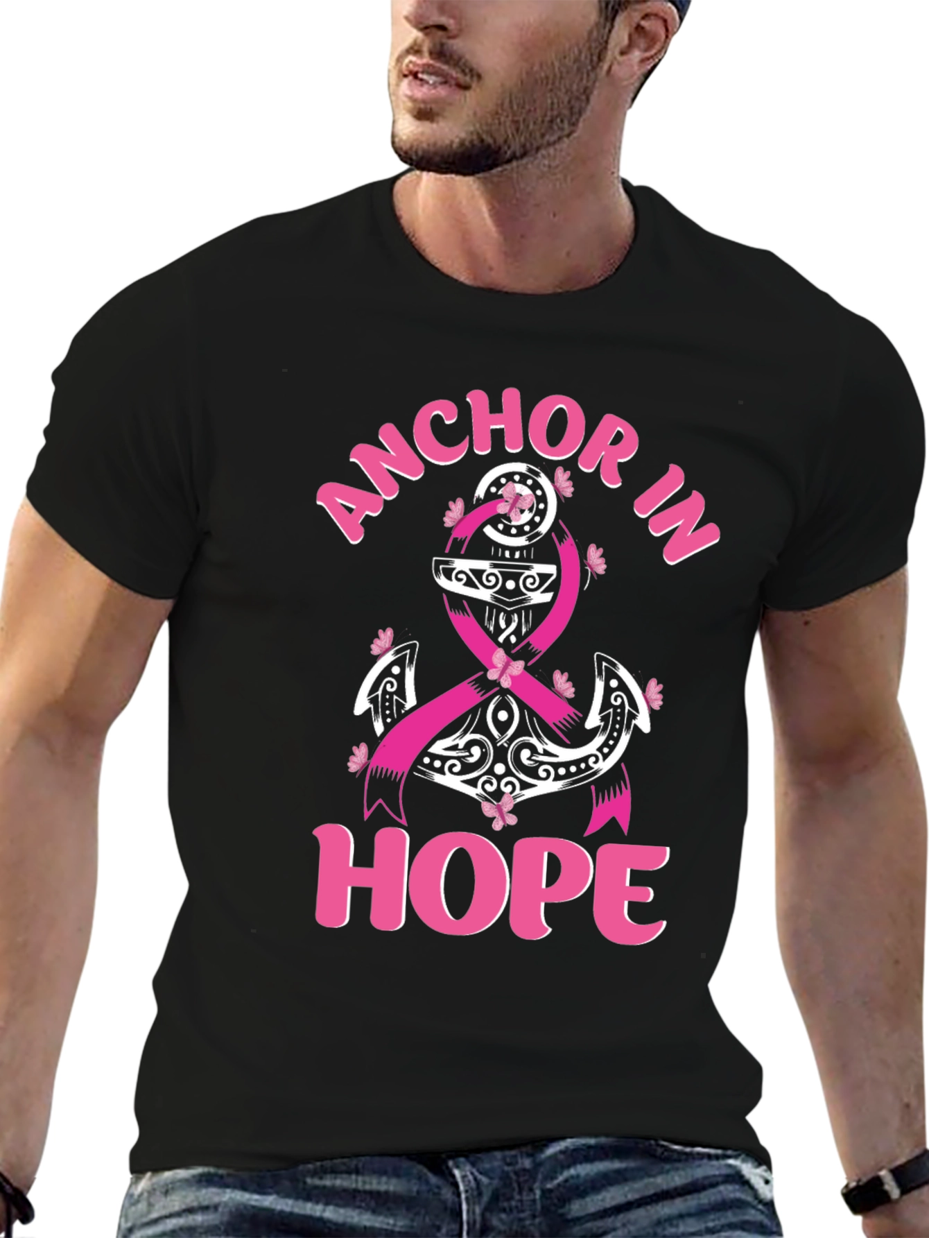 Anchor In Hope Breast Cancer Awareness Tee