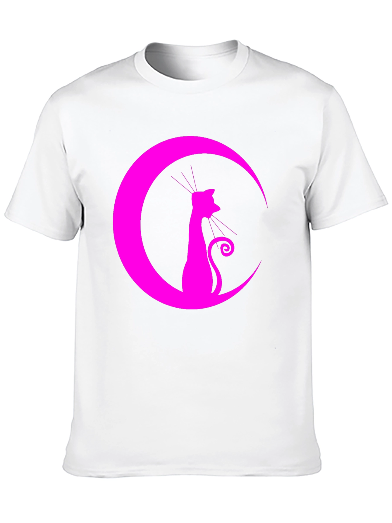Black Cat Moon Graphic Tee - Stylish Unisex Shirt