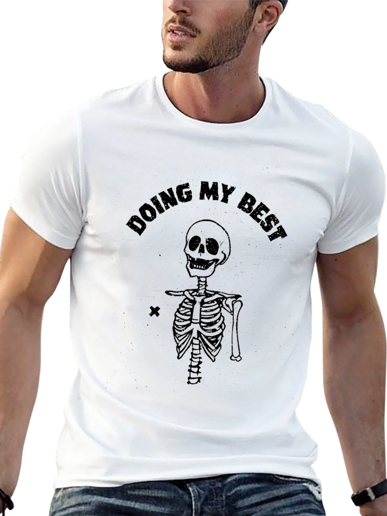 Doing My Best Skeleton Graphic T-Shirt
