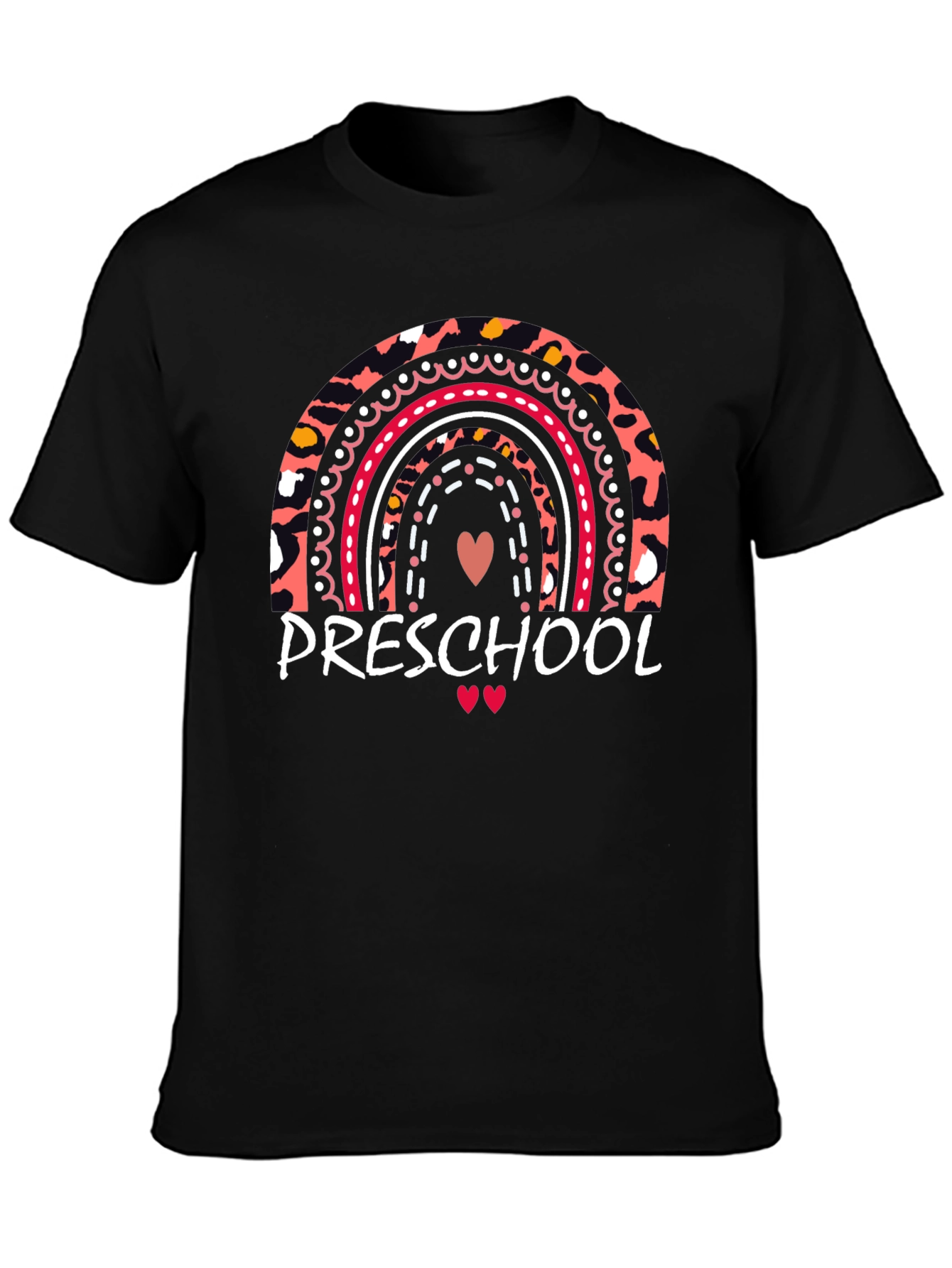 Preschool Teacher Leopard Rainbow T-Shirt