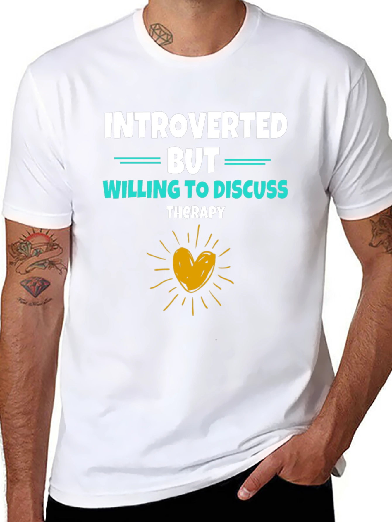 Introverted But Willing to Discuss Therapy Black T-Shirt