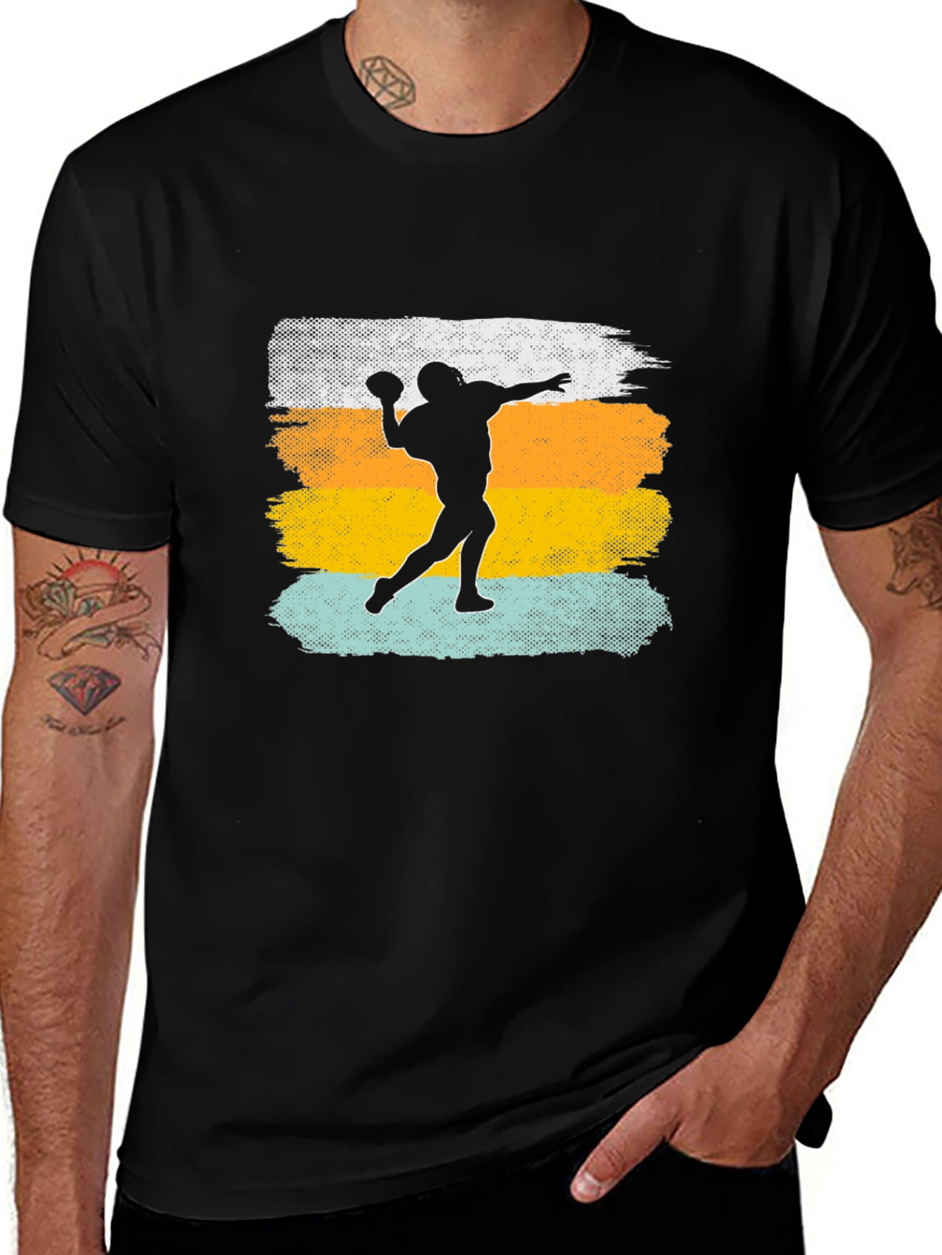 Retro Football Player T-Shirt
