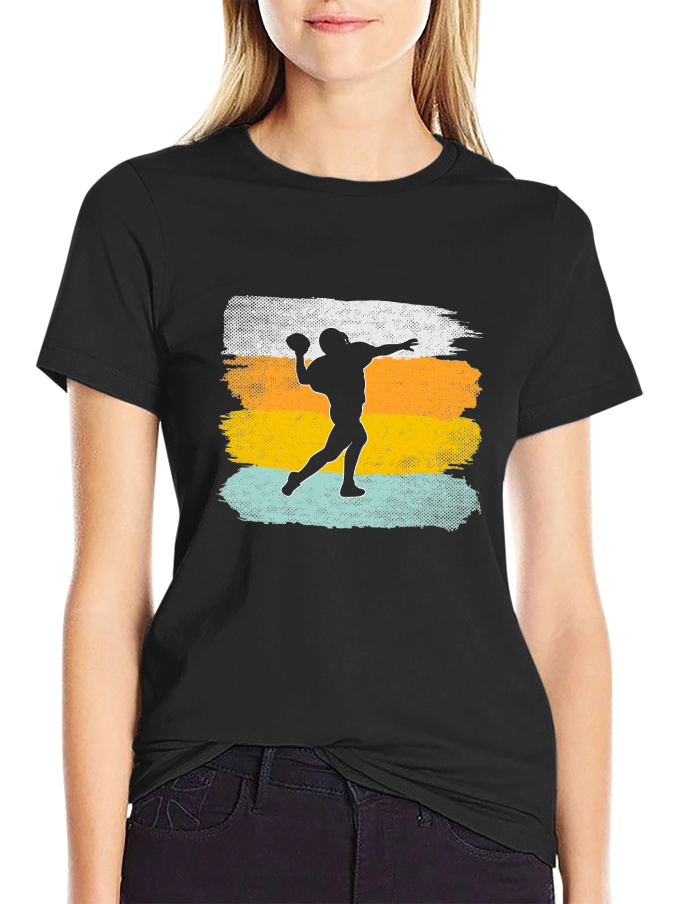 Retro Football Player T-Shirt