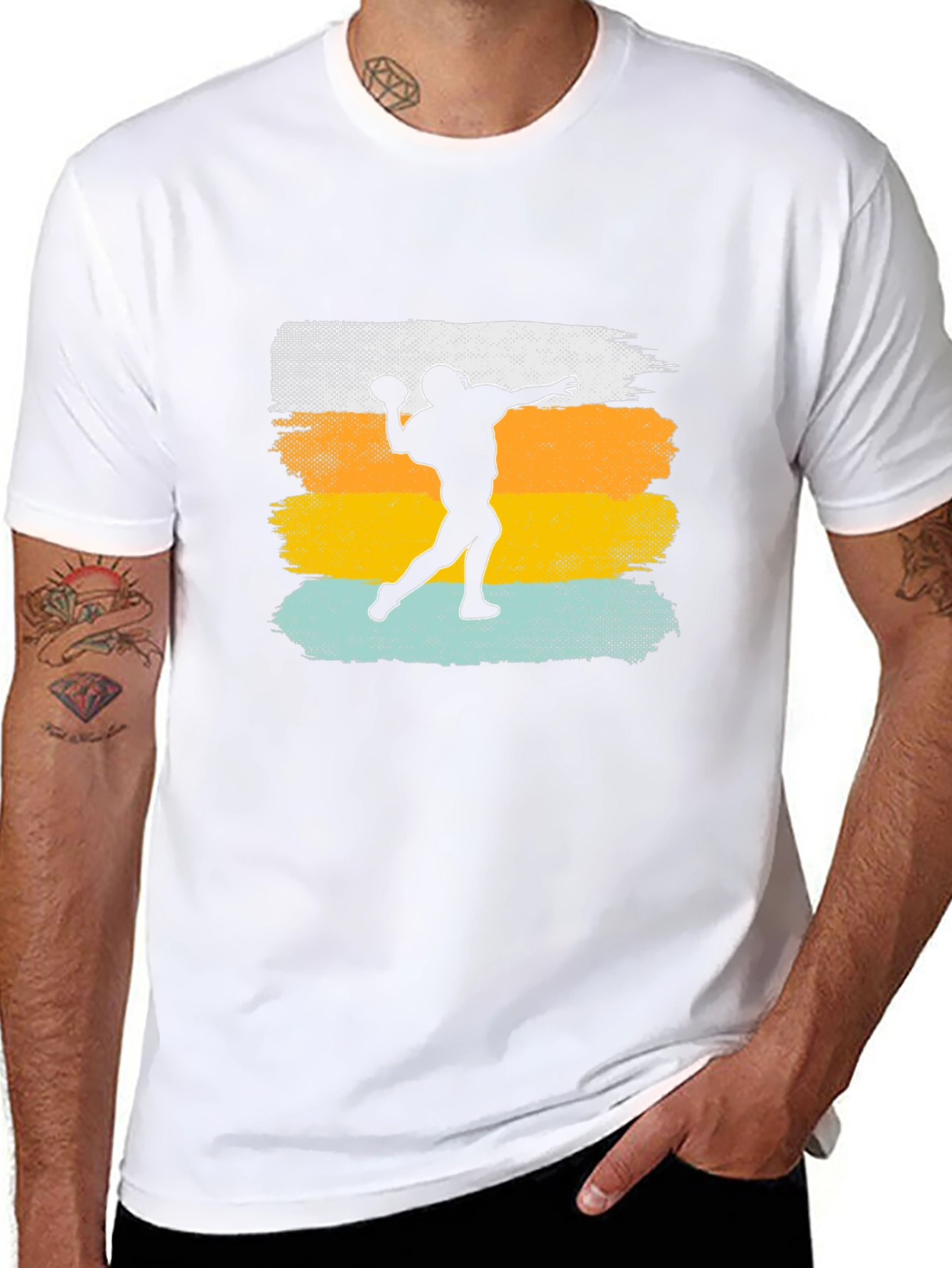 Retro Football Player T-Shirt