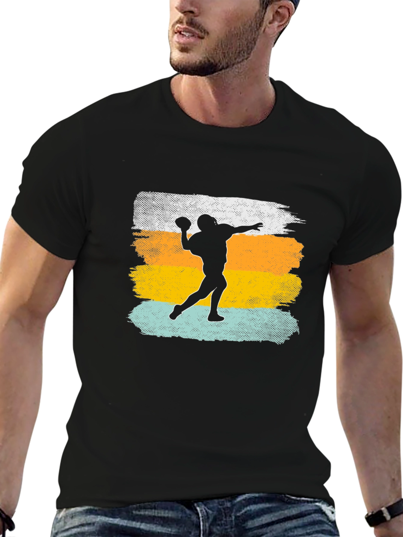 Retro Football Player T-Shirt