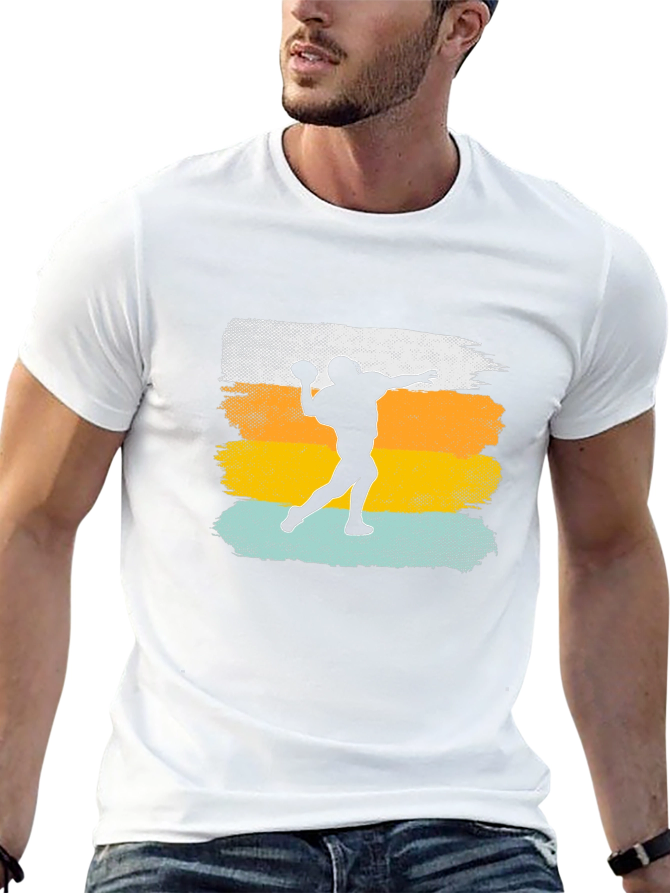 Retro Football Player T-Shirt