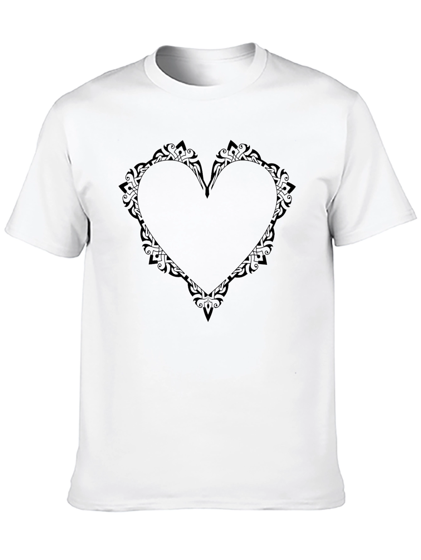 Heart Tattoo Graphic Tee - Stylish Black T-Shirt