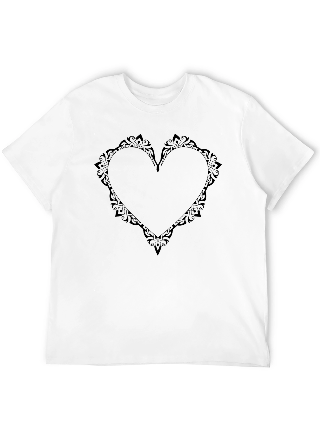 Heart Tattoo Graphic Tee - Stylish Black T-Shirt