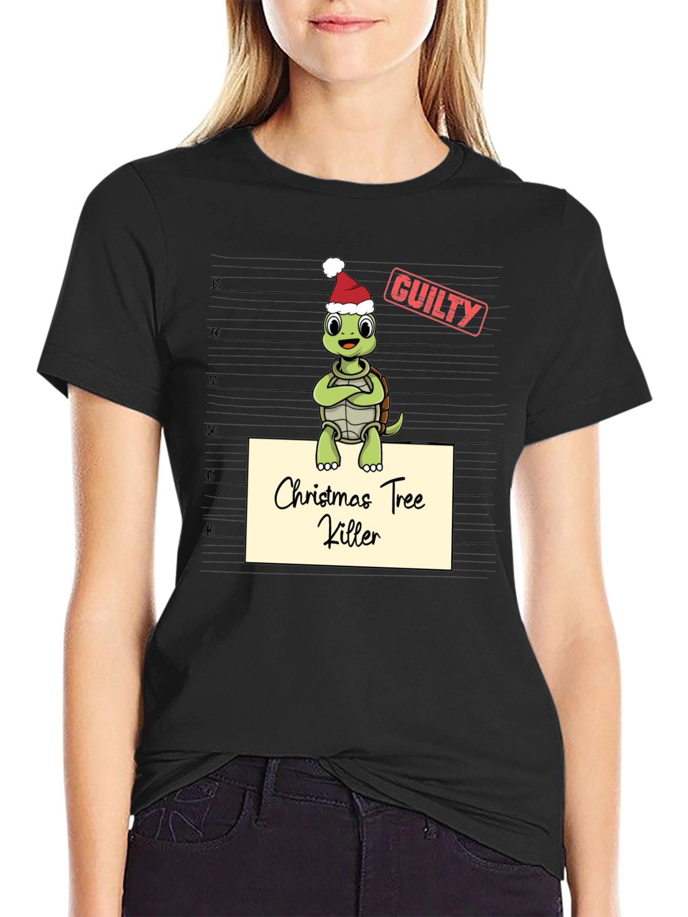 Christmas Tree Killer Turtle Graphic Tee