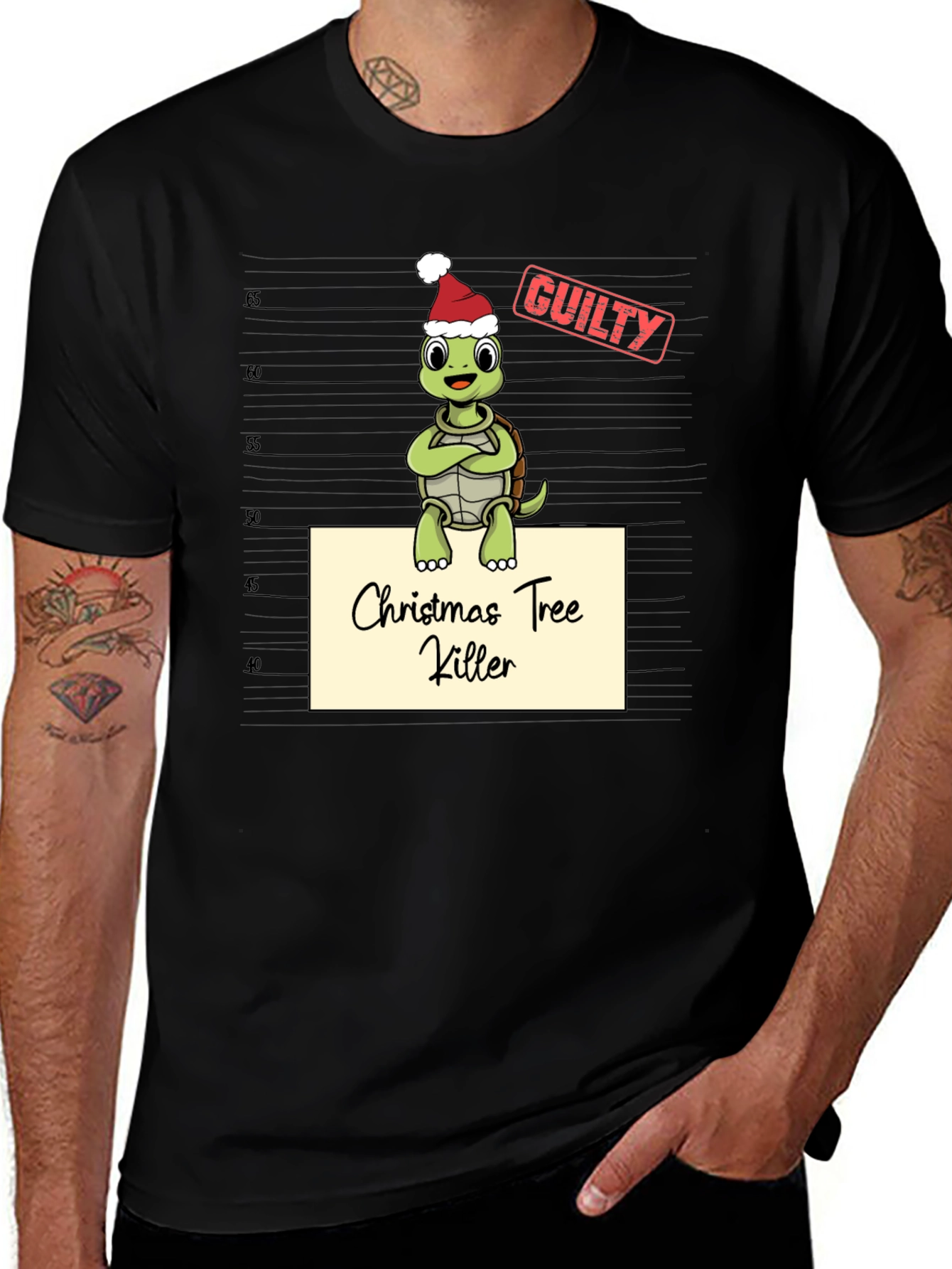 Christmas Tree Killer Turtle Graphic Tee