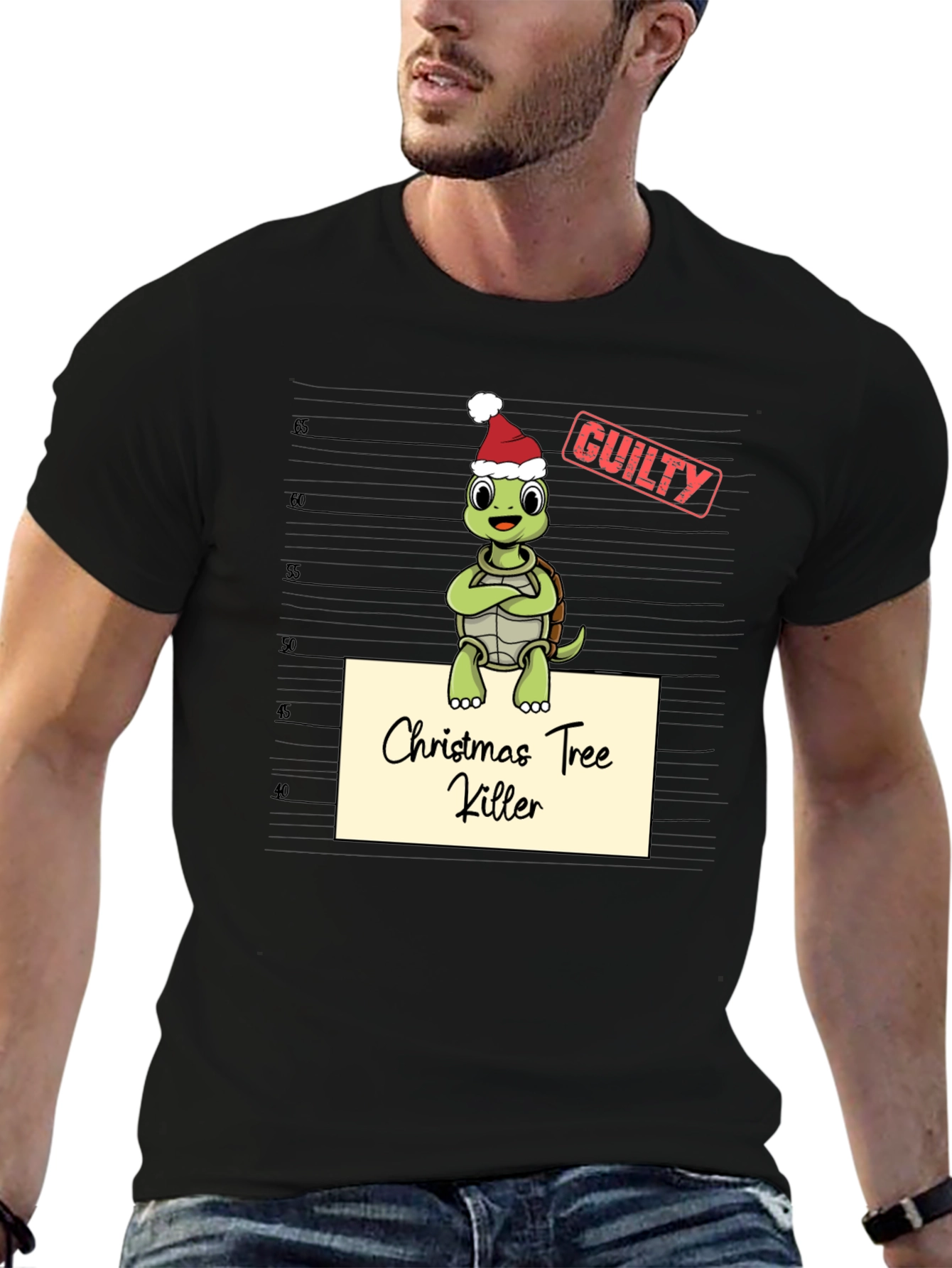 Christmas Tree Killer Turtle Graphic Tee
