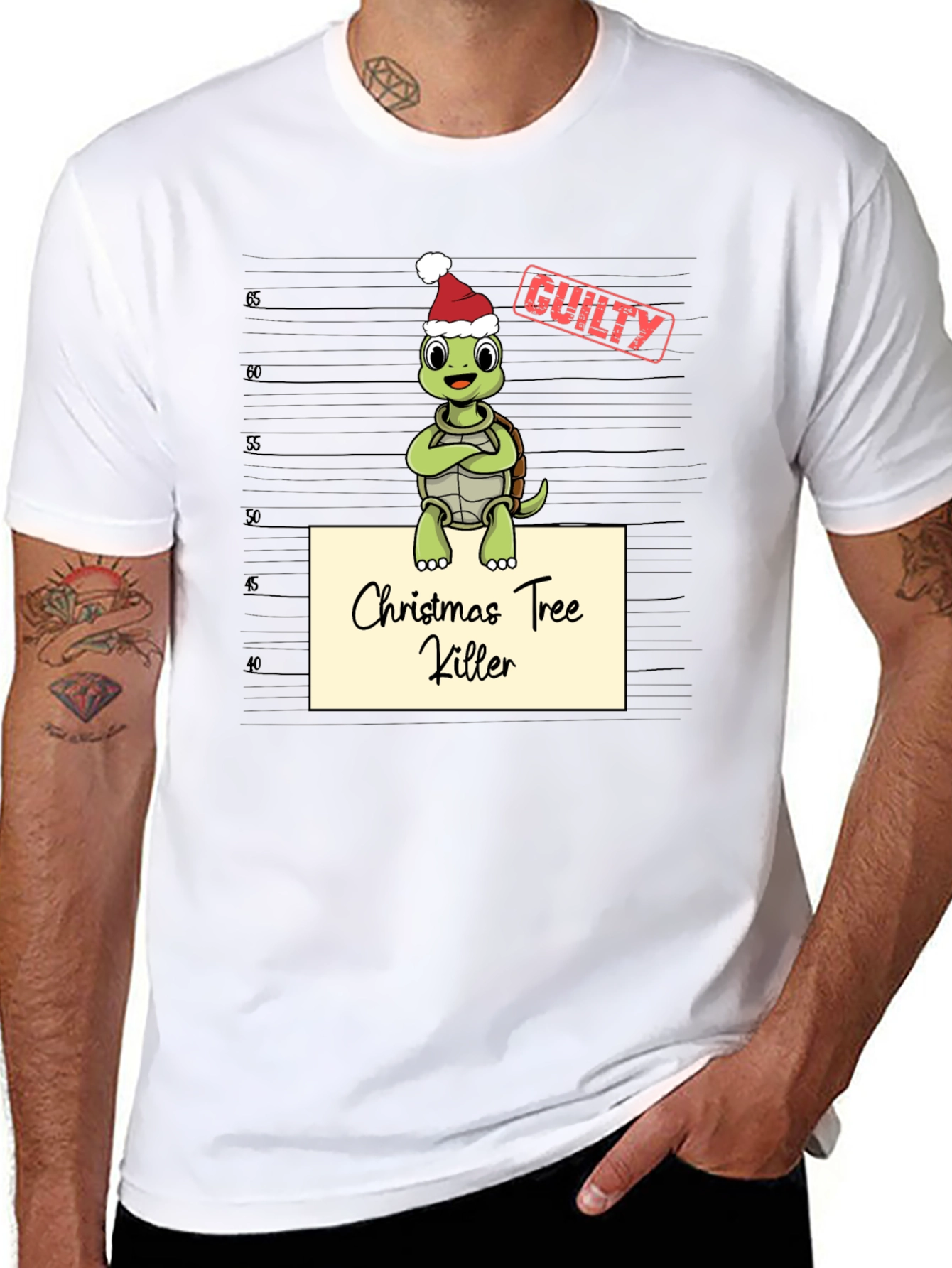 Christmas Tree Killer Turtle Graphic Tee