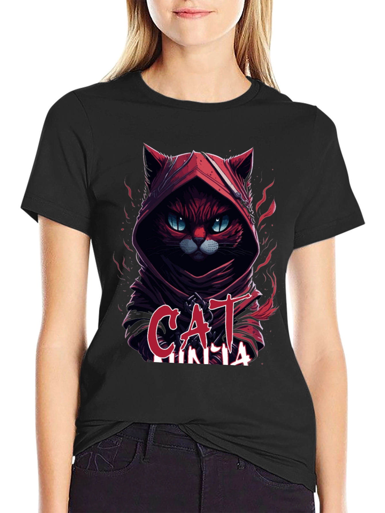 Cat Ninja Graphic T-Shirt