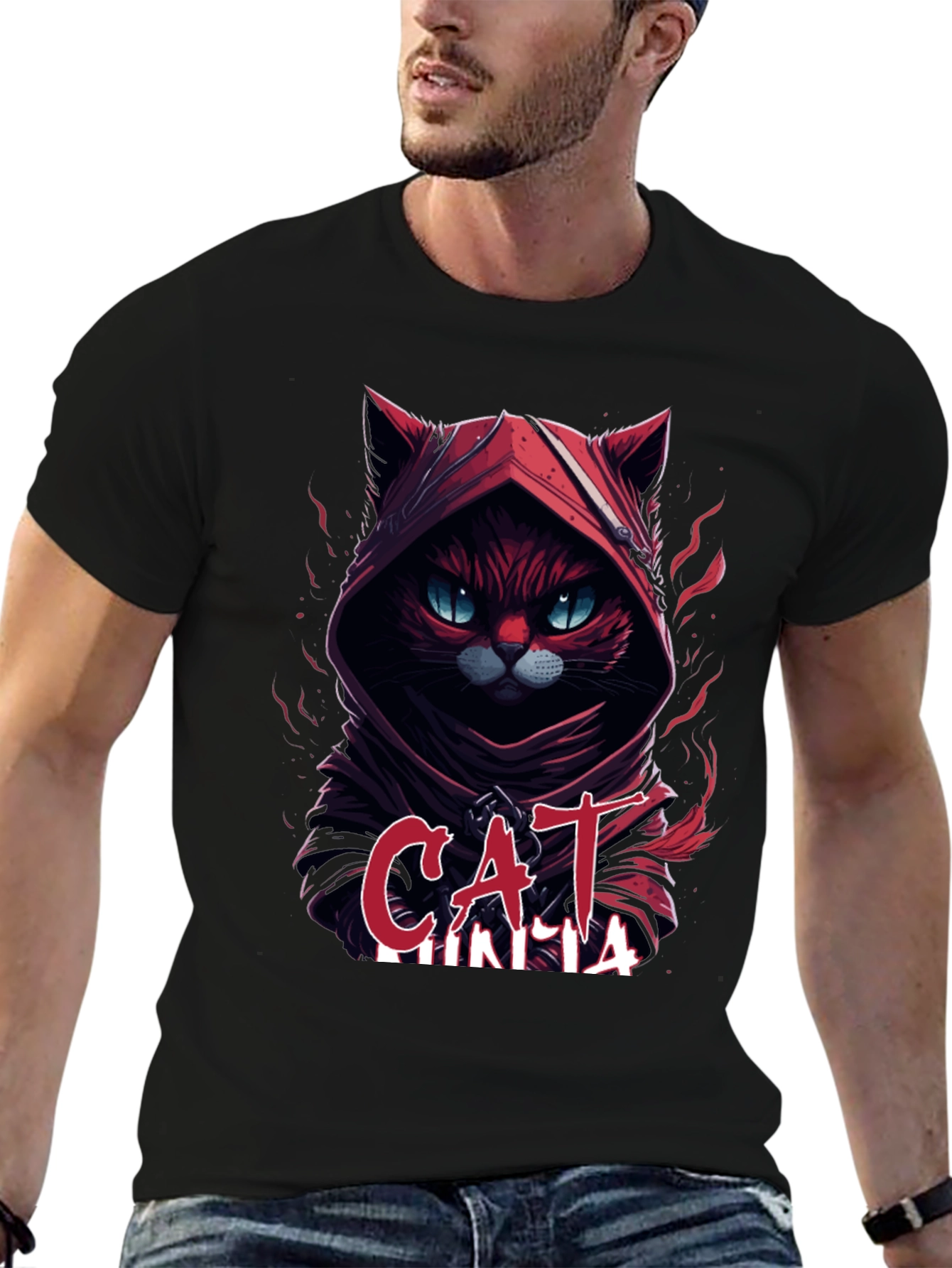 Cat Ninja Graphic T-Shirt