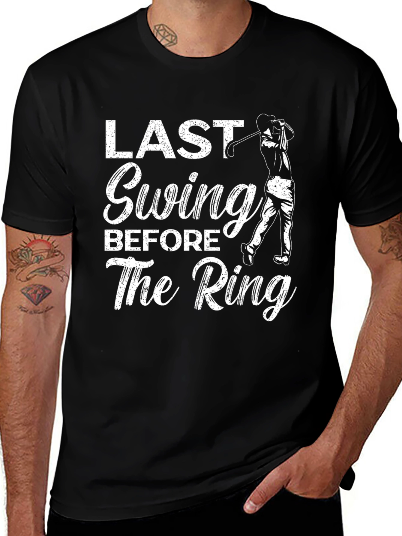 Last Swing Before The Ring Funny Golf T-Shirt