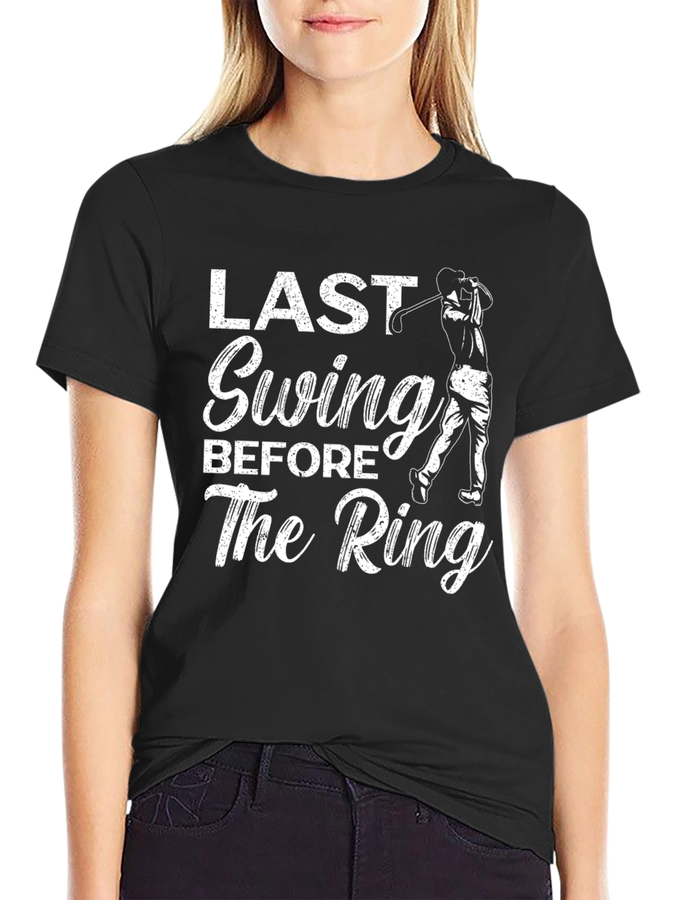 Last Swing Before The Ring Funny Golf T-Shirt