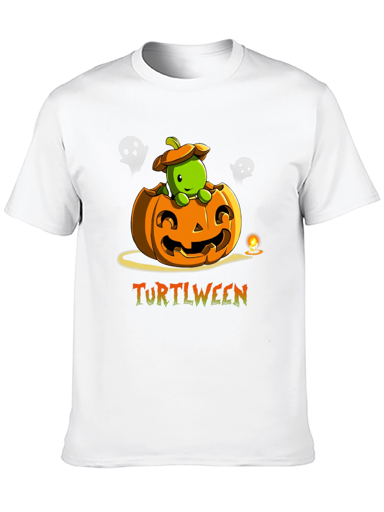Turtlween Black T-Shirt - Halloween Turtle Pumpkin Design