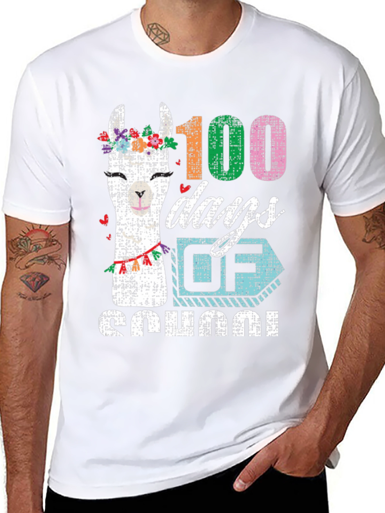 100 Days of School Llama T-Shirt