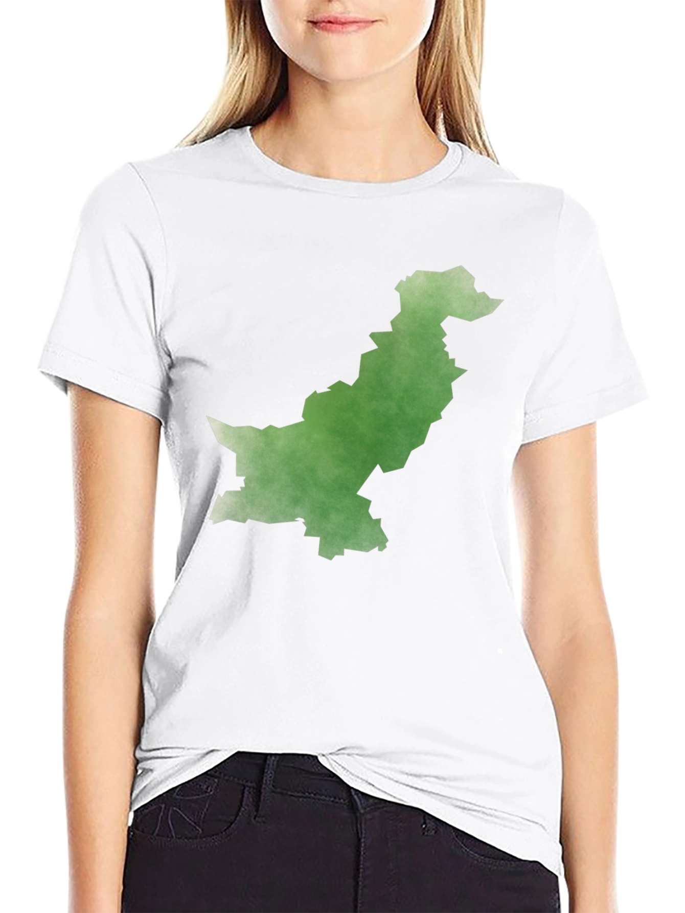 Pakistan Map Graphic Tee - Black Cotton T-Shirt