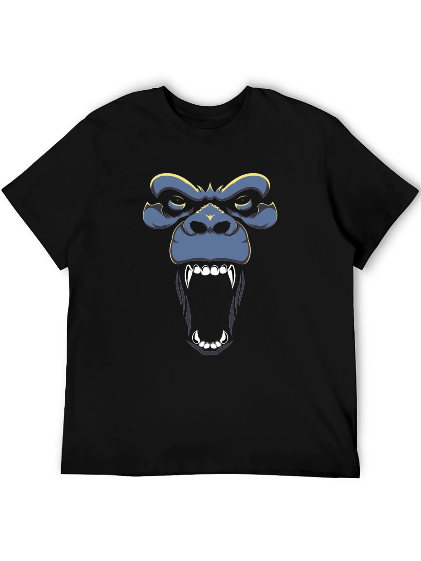 Graphic Gorilla Face Black T-Shirt