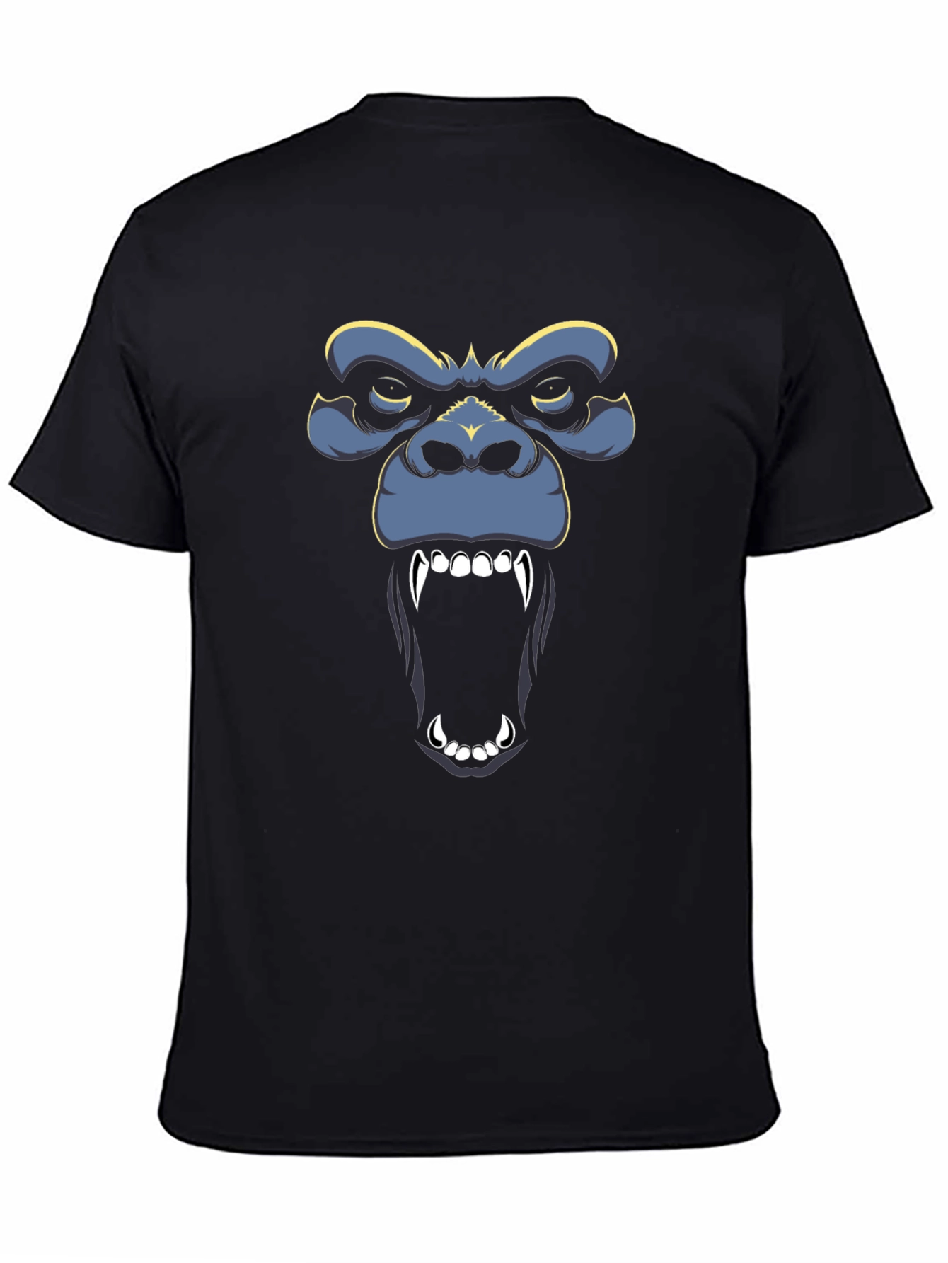 Graphic Gorilla Face Black T-Shirt