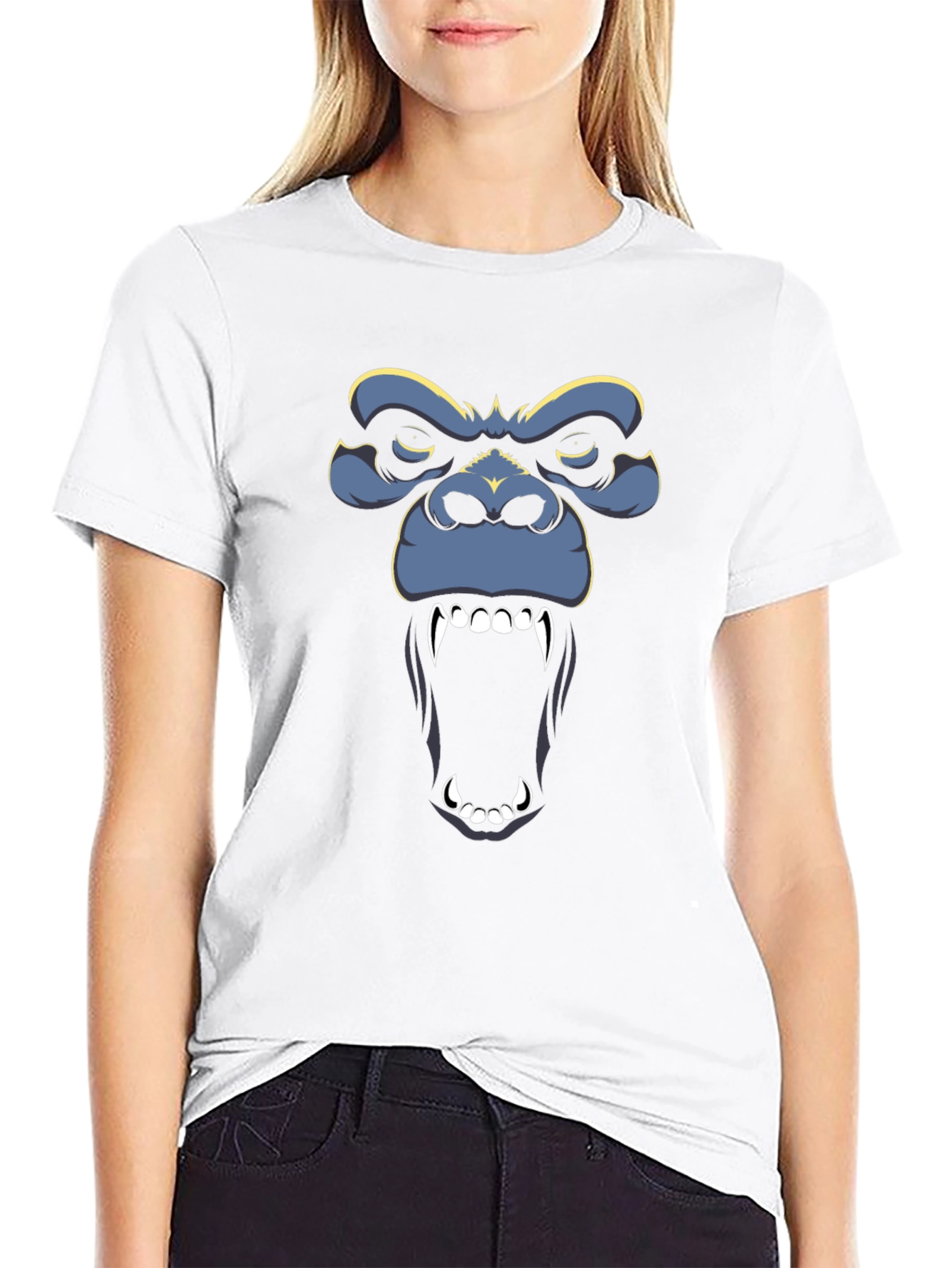 Graphic Gorilla Face Black T-Shirt