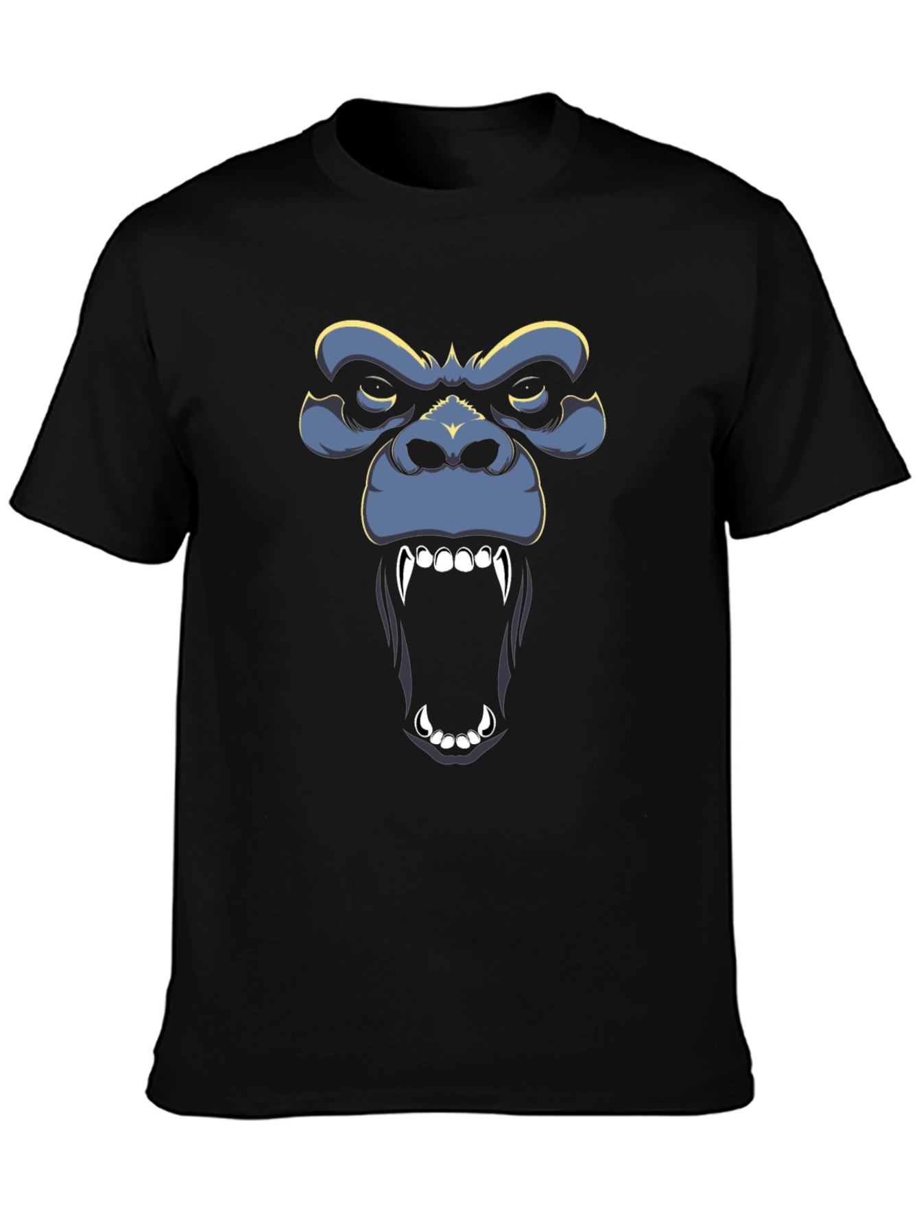 Graphic Gorilla Face Black T-Shirt